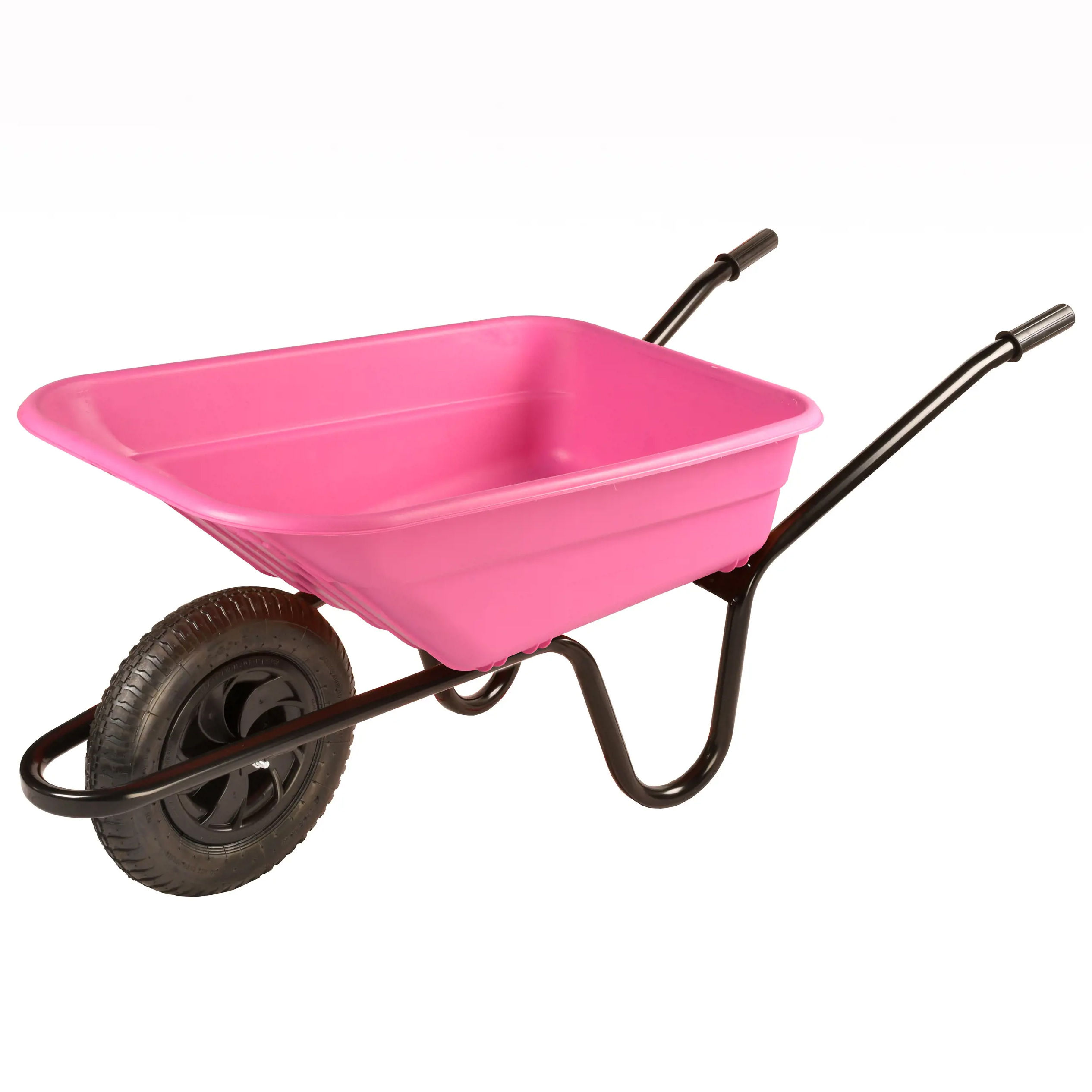 Walsall Shire Polypropylene Wheelbarrow with Pneumatic Wheel Pink 90L - SHPINKP