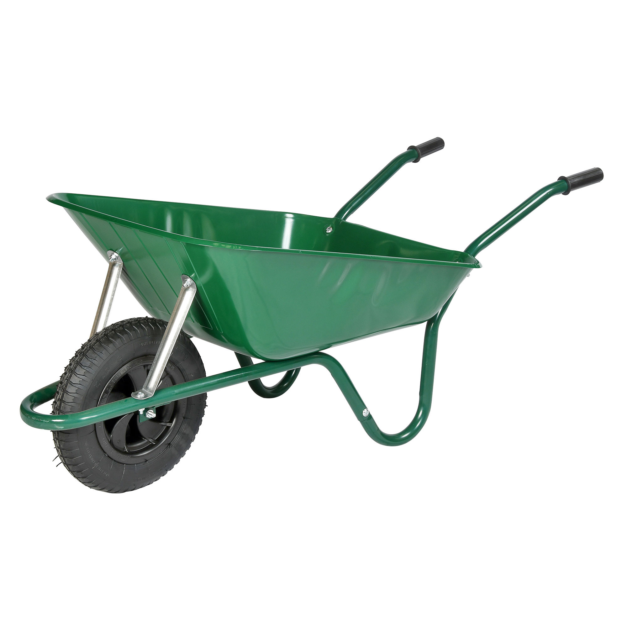 Walsall Heavy Duty Wheelbarrow in a Box Pneumatic Tyre Green 85L BEASGP