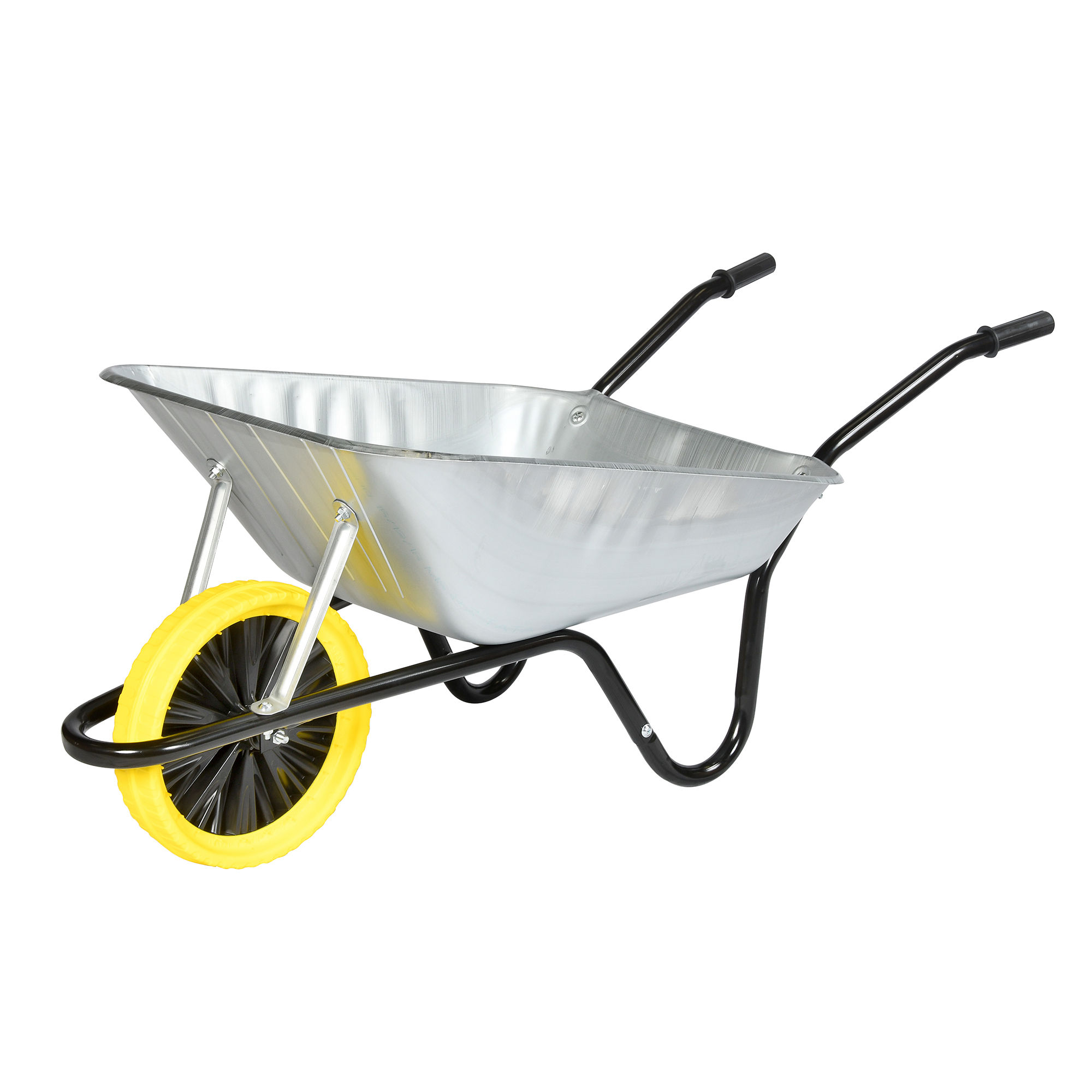 Walsall Heavy Duty Galvanised Wheelbarrow in a Box Puncture Free Tyre 85L - BEASGVPP