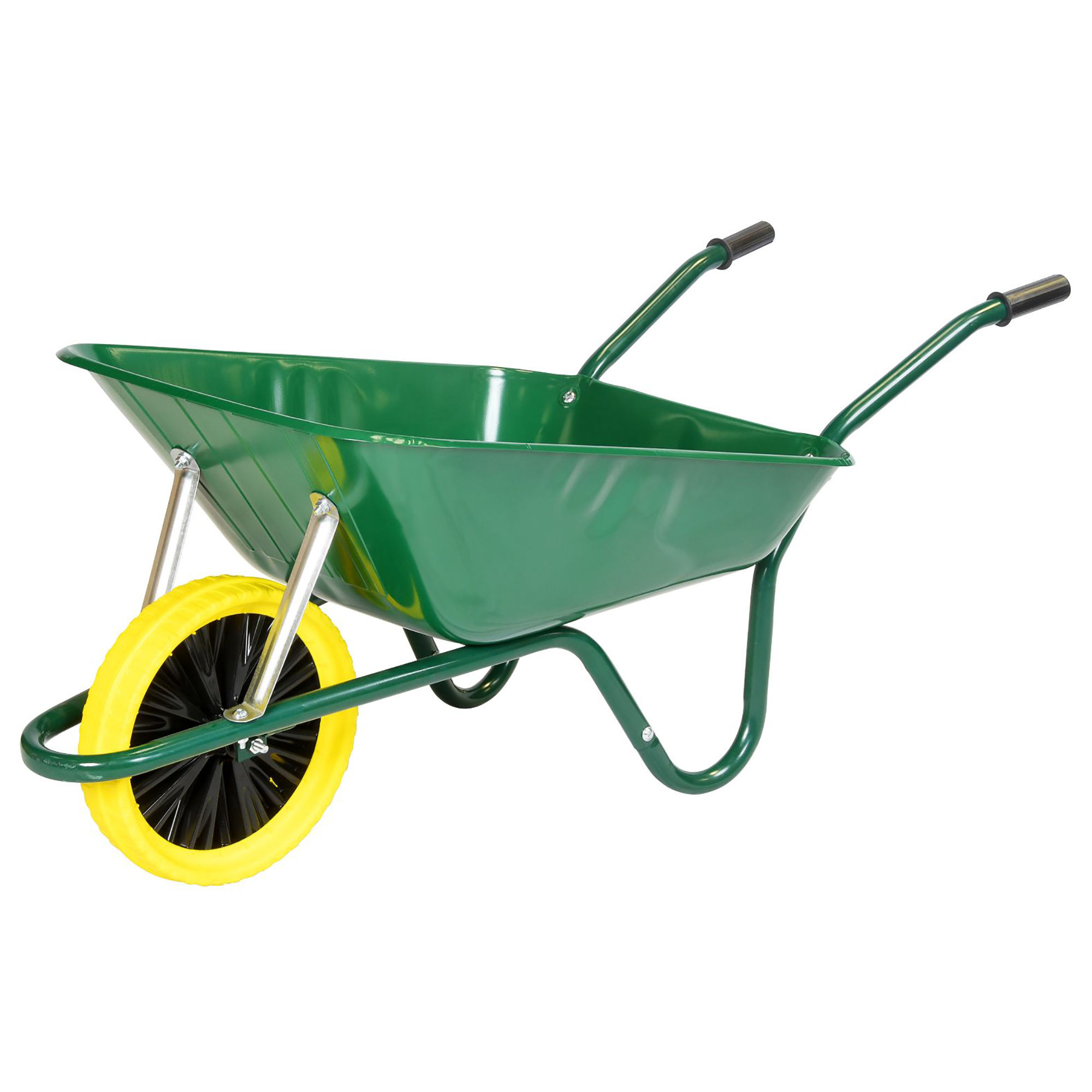 Walsall Heavy Duty Wheelbarrow in a Box - Green Puncture Free Tyre 85L - BEASGPP