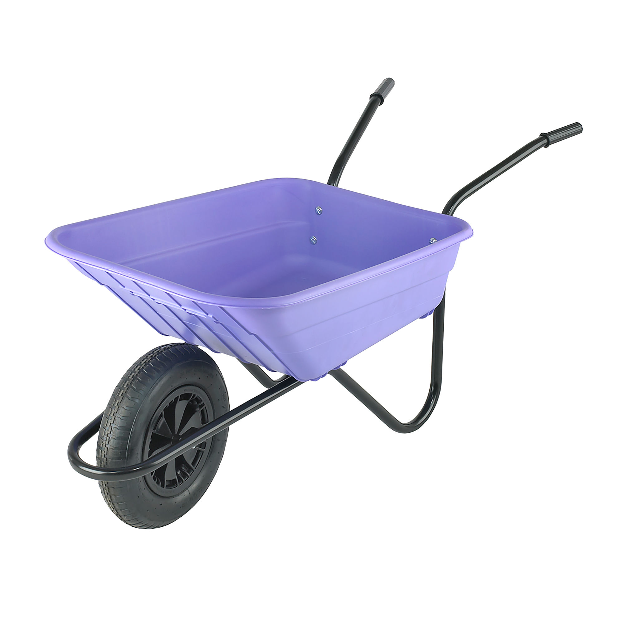 Walsall Polypropylene Wheelbarrow in a Box Pneumatic Tyre Lilac 90L - BSHLILP