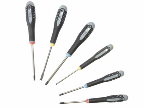 Bahco BE-9886 Ergo Screwdriver Set (6 Piece) Pz/Ph/Fl - BAH9886