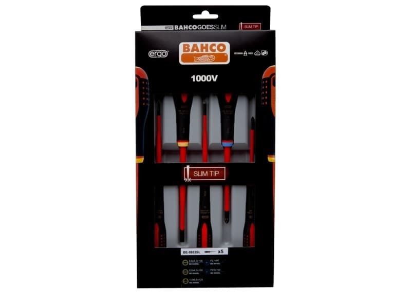 Bahco ERGO VDE Insulated Slim 5 Piece Screwdriver Set