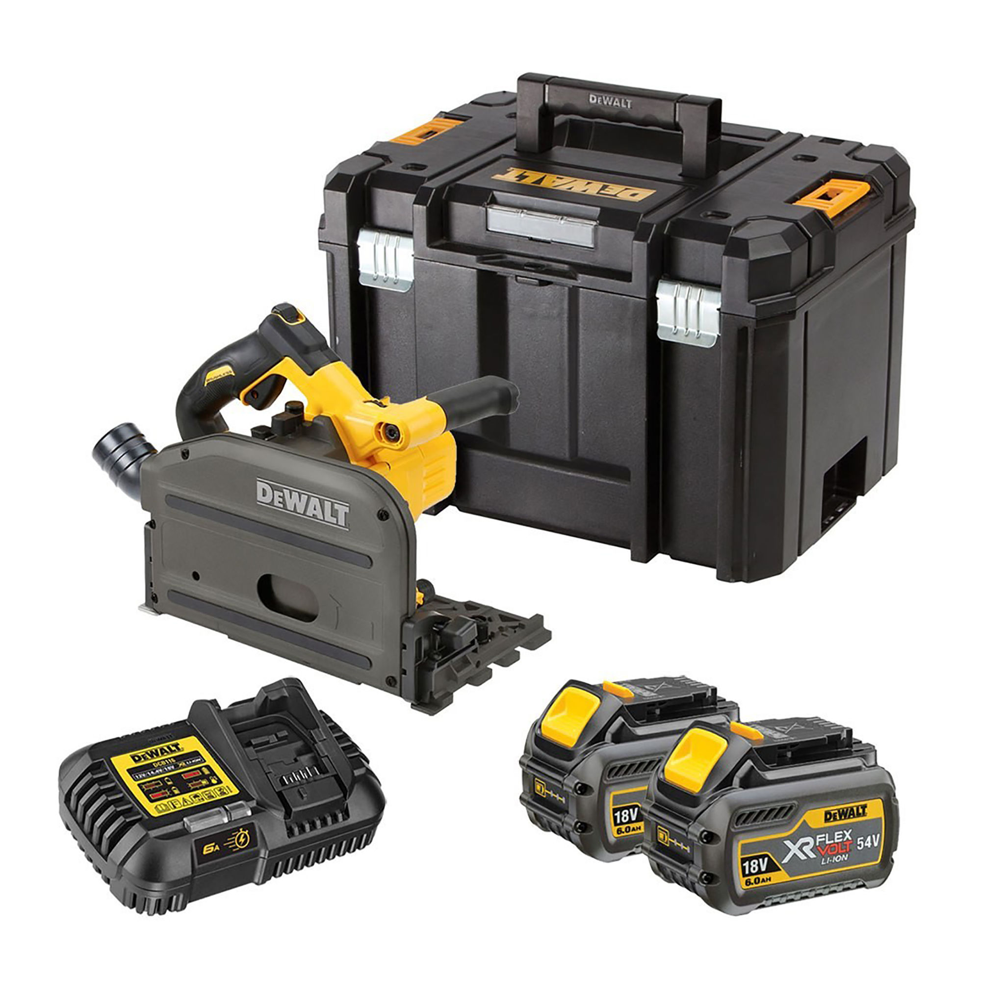 DeWalt Flexvolt Plunge Saw - 165mm 54V XR - DCS520T2-GB