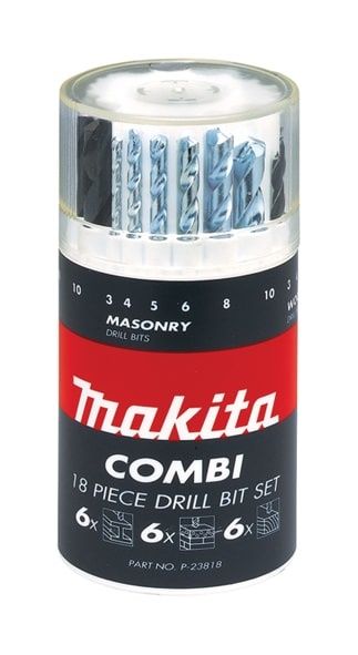 Makita P-23818 18 Piece Mixed Drill Bit Set Drum