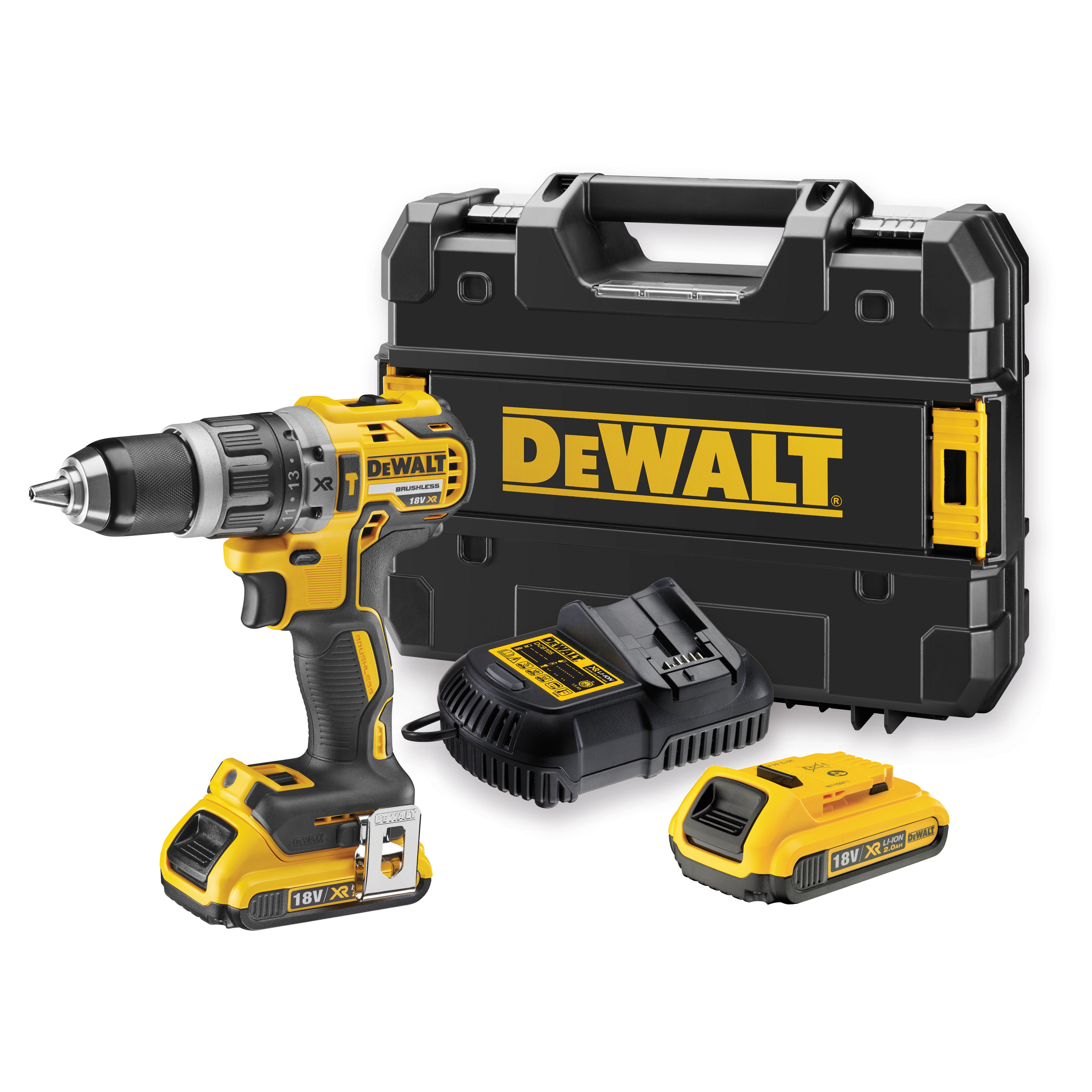 DeWalt XR Cordless Brushless Hammer Drill Driver Kit 18V - DCD796D2