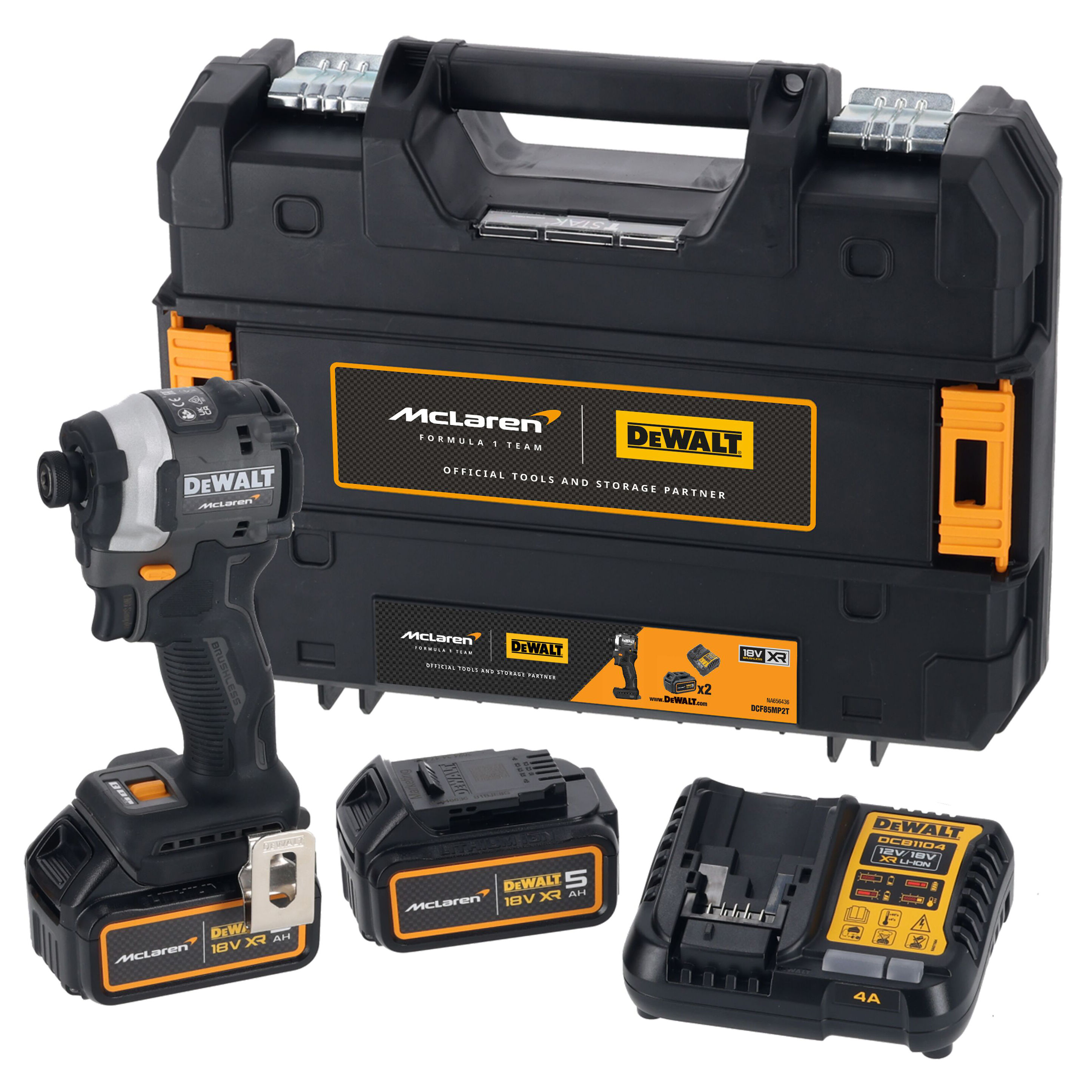 DeWalt McLaren F1 XR Brushless Impact Driver Kit 18V - DCF85MP2T