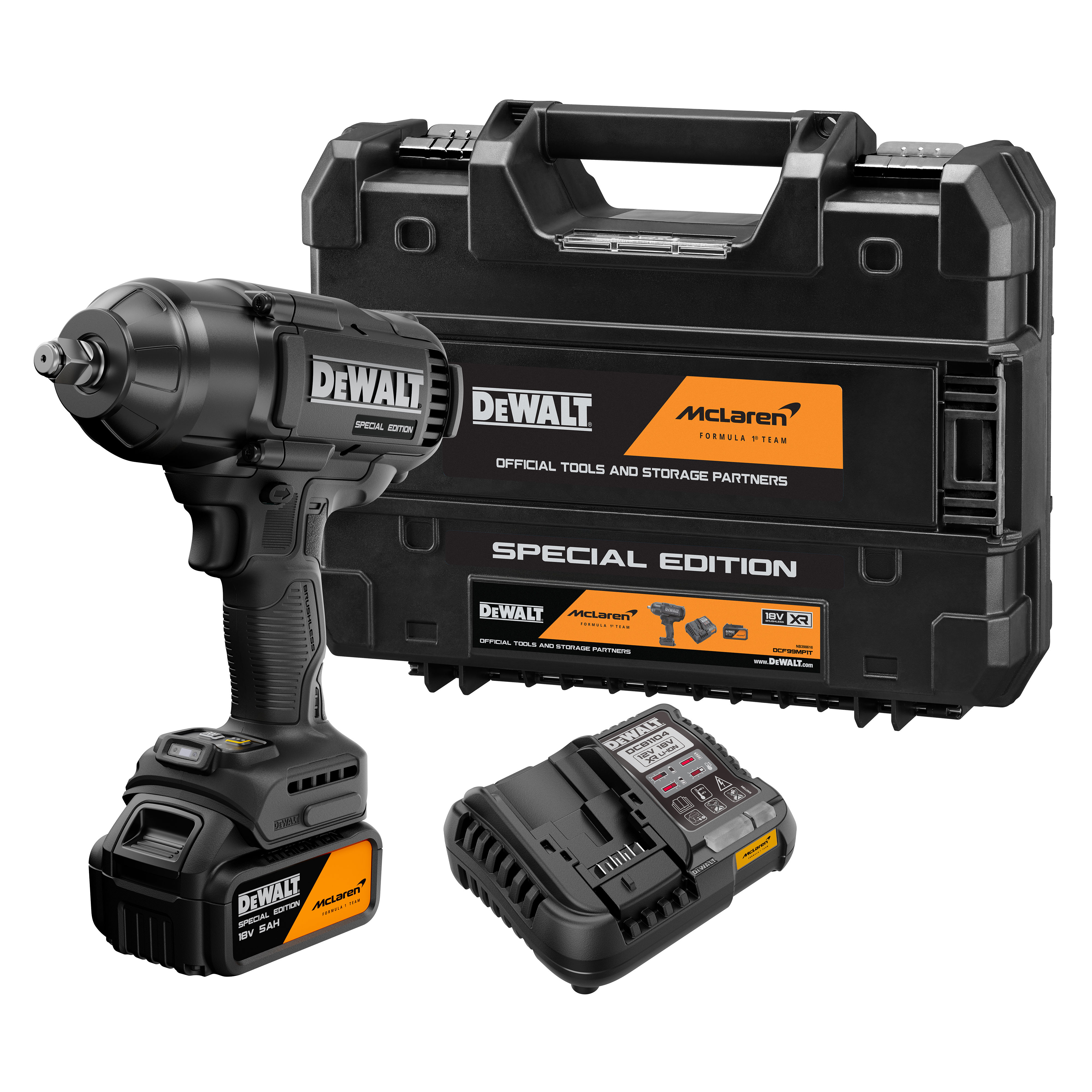 DeWalt x McLaren F1 XR Special Edition Brushless Impact Wrench 18V - DCF99MP1T-GB