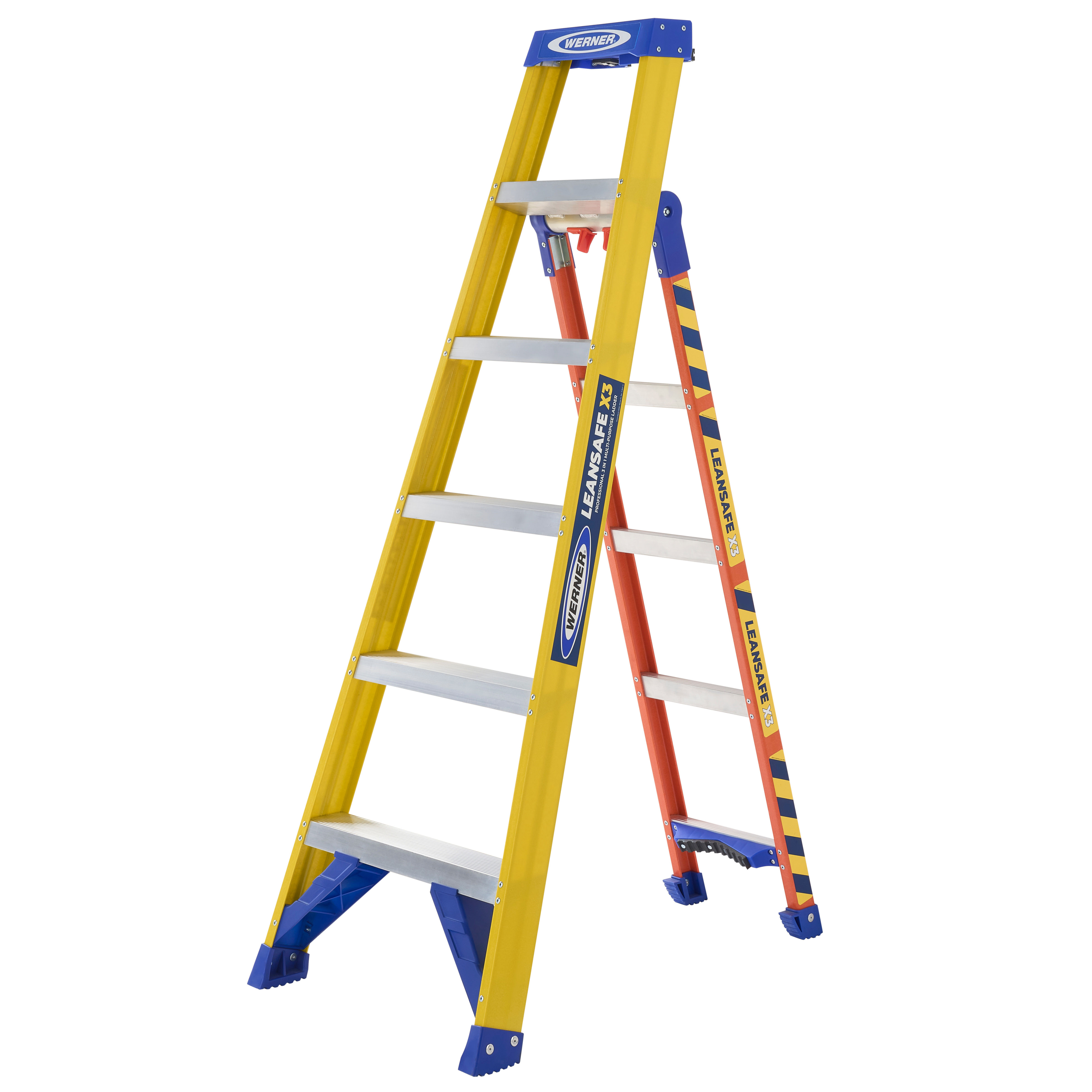 Werner Leansafe X3 Fibreglass 3-in-1 Multi-Purpose Ladder - 75071