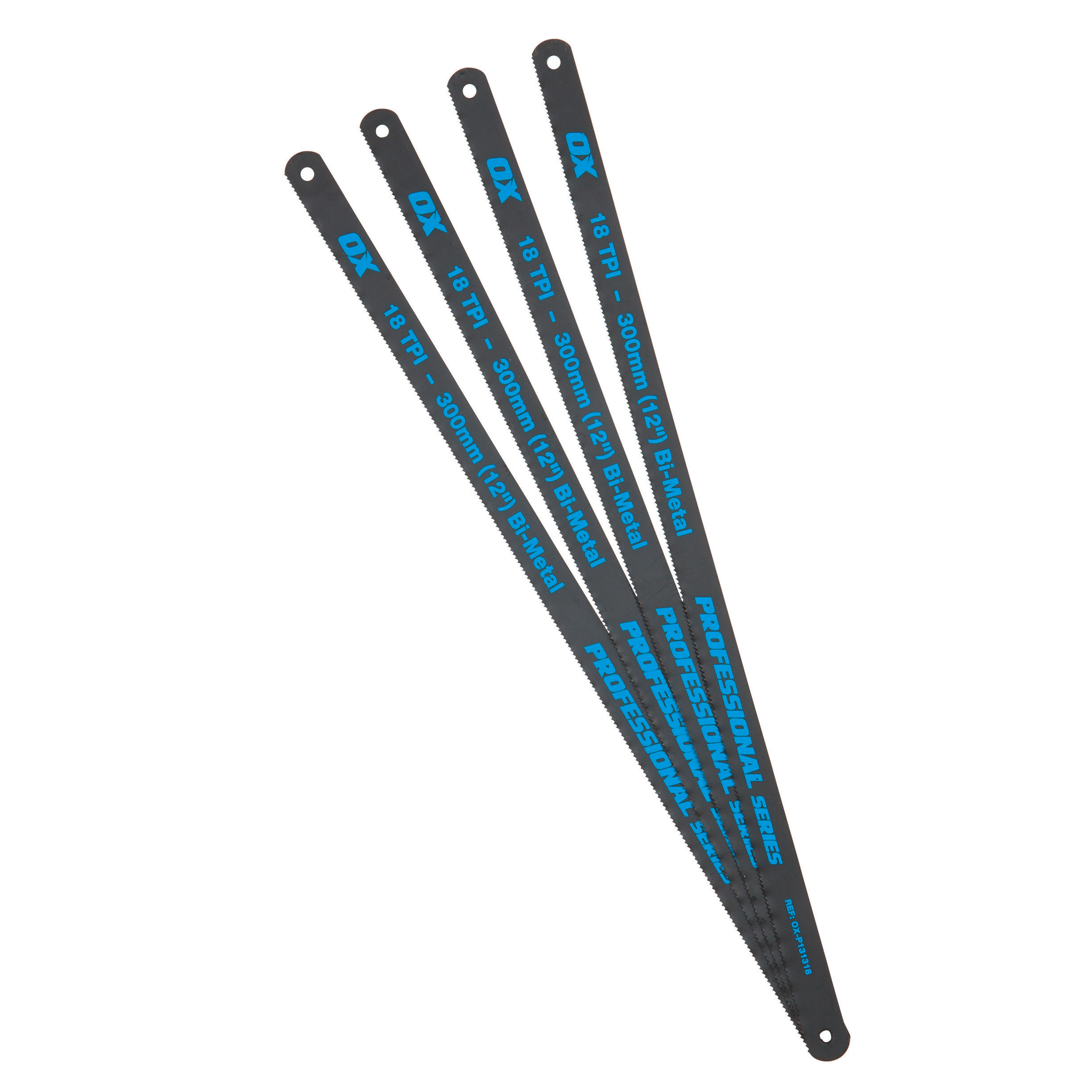 OX Pro Hacksaw Blades 18 TPI (4 Pack) 12" - OX-P131318
