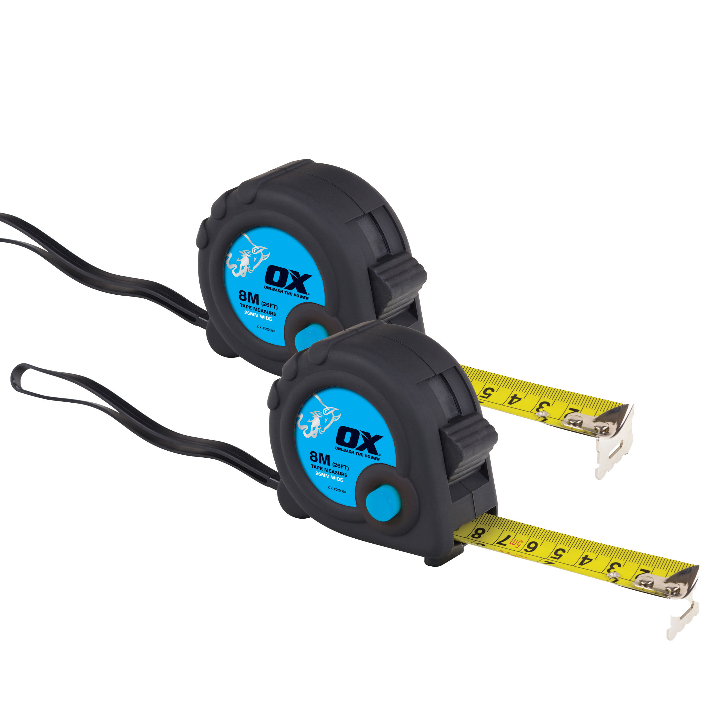 OX Trade Tape Measures (Twin Pack) 8m/25mm - OX-T505088