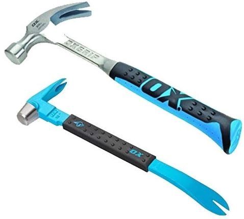 Ox Pro Hammer & Claw Bar Twin Pack  - OXUD CHCB