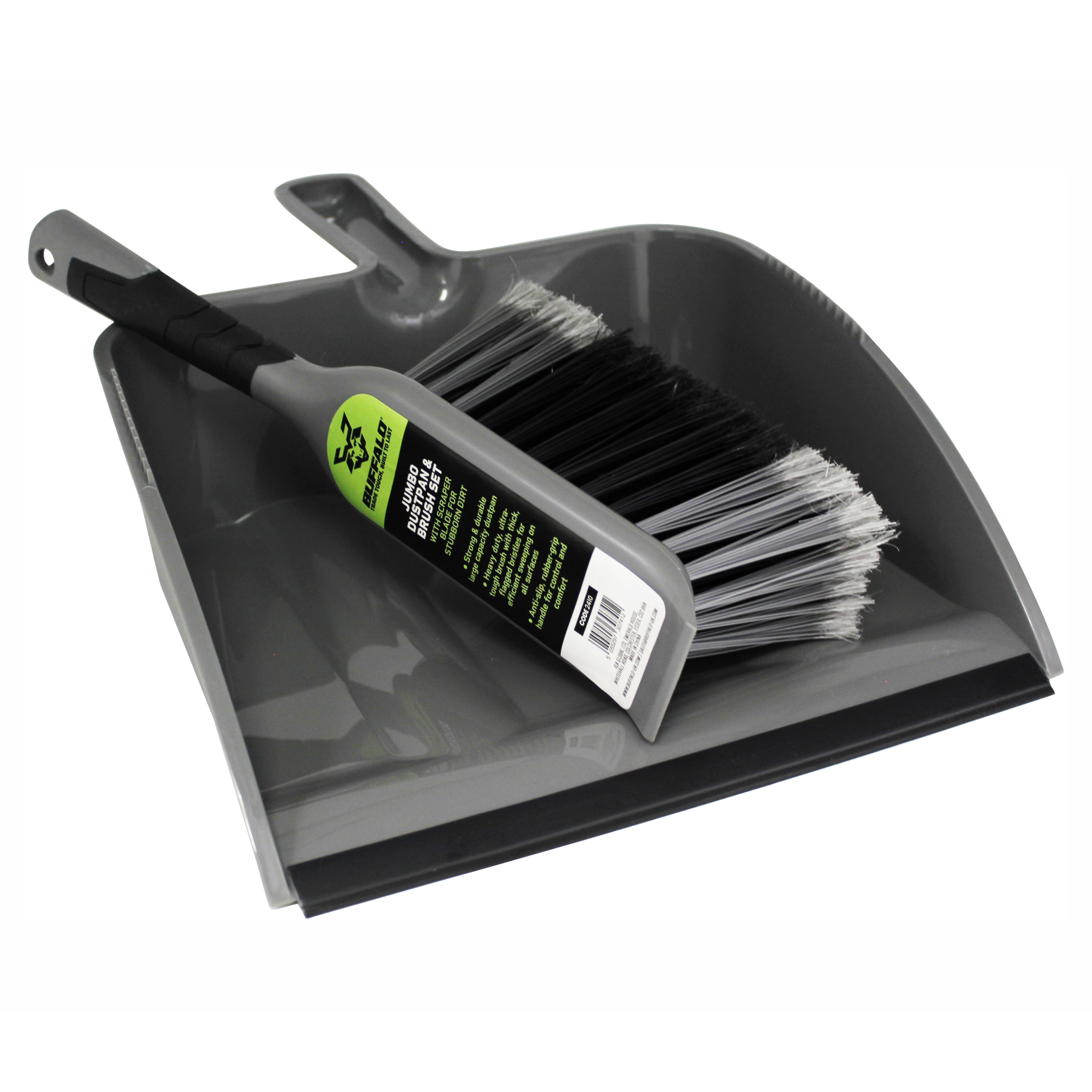 Buffalo Plastic Jumbo Dustpan and Brush Set - 2410