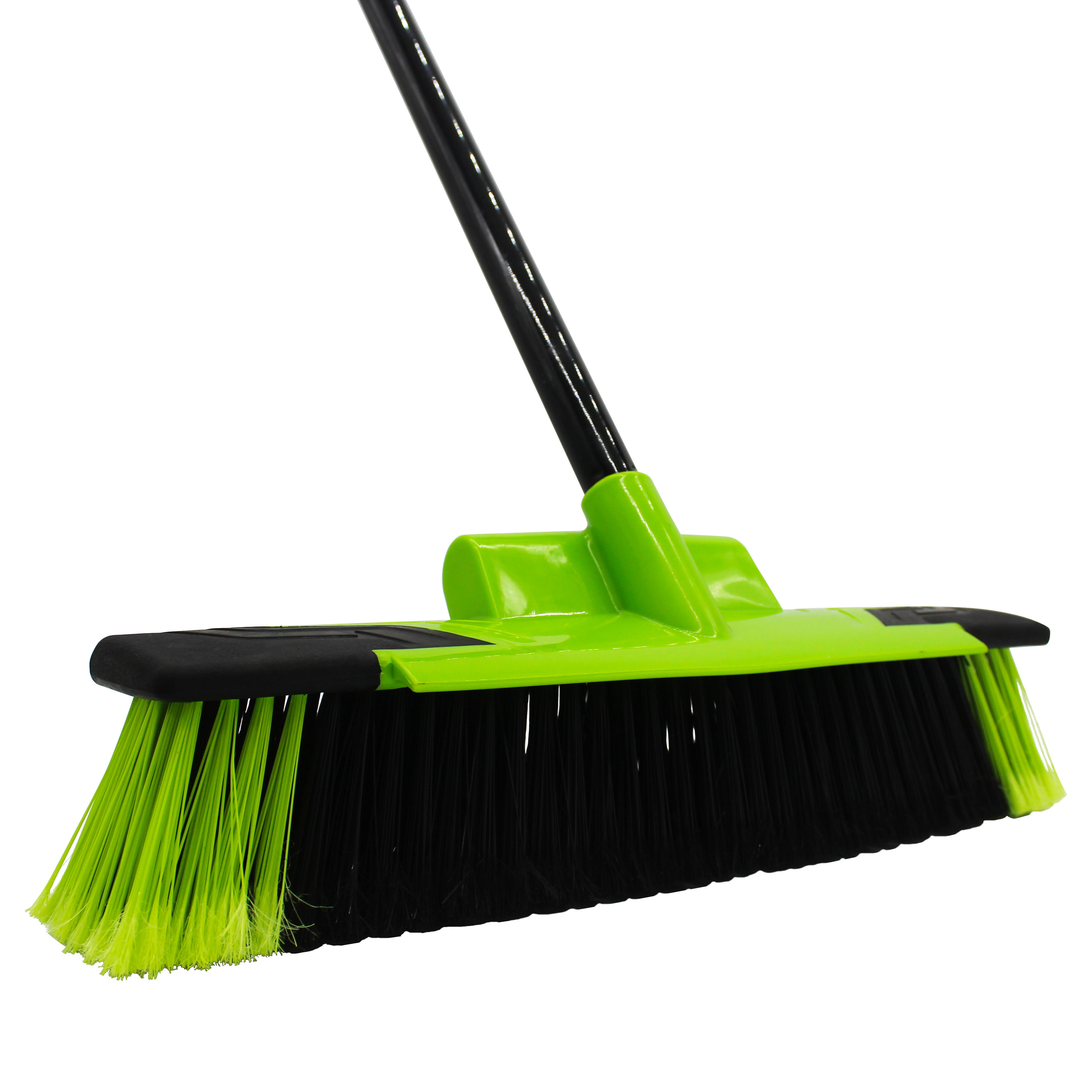 Buffalo Stiff PVC Yard Broom with Scraper Blade and Metal Handle 18" - 2387