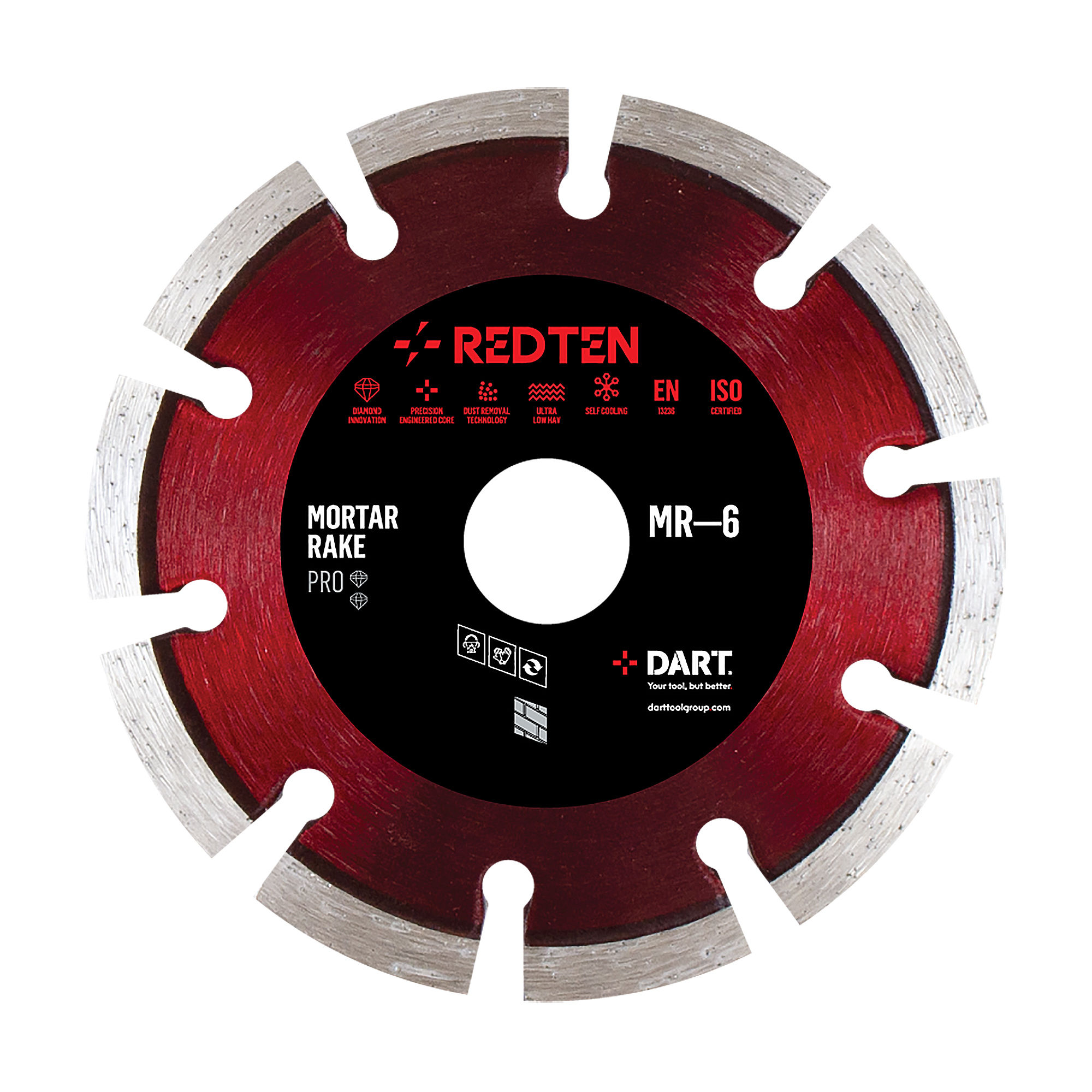 Dart Red Ten Pro MR-6 Mortar Rake Blade D115mm x B22.23mm - DB01740