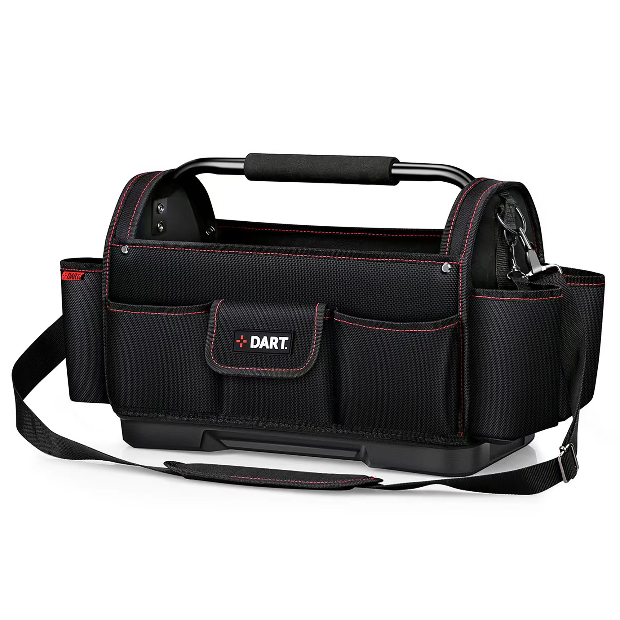 Dart Hard Base Open Tote Tool Bag Black 18" - DTGOTTB