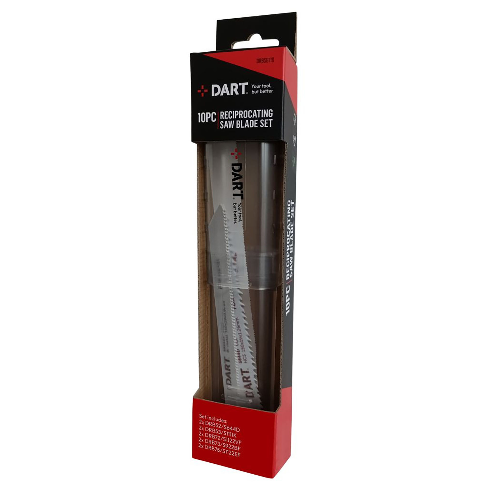 Dart Reciprocating Saw Blade Set (10 Pack) DRBSET10