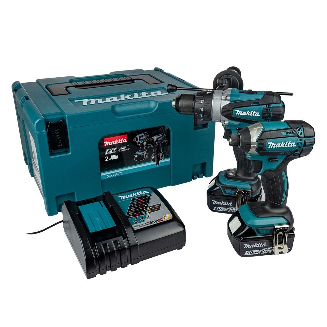 Makita Combi Drill and Impact Driver Kit - 18V - DLX2145TJ