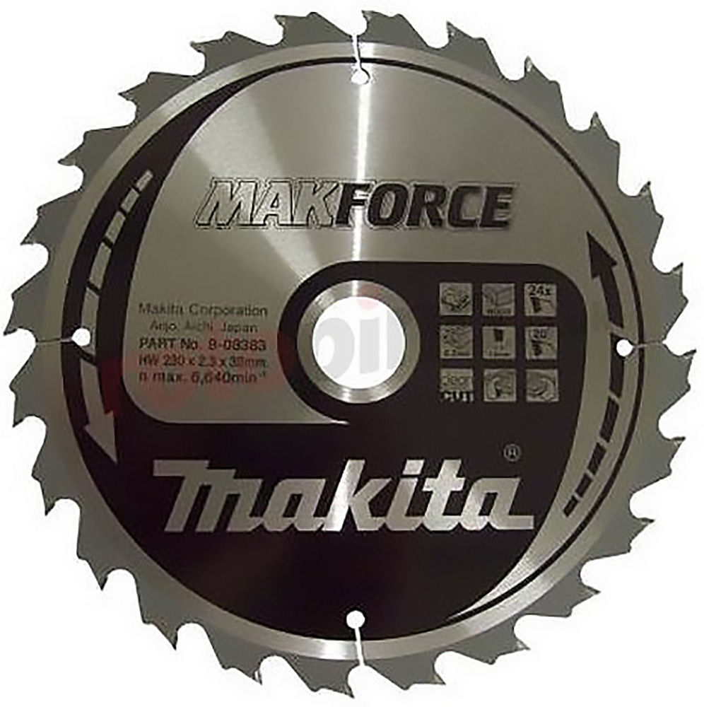 Makita Makforce Portable Saw Blade 24T 190mm x 30mm - B-08355