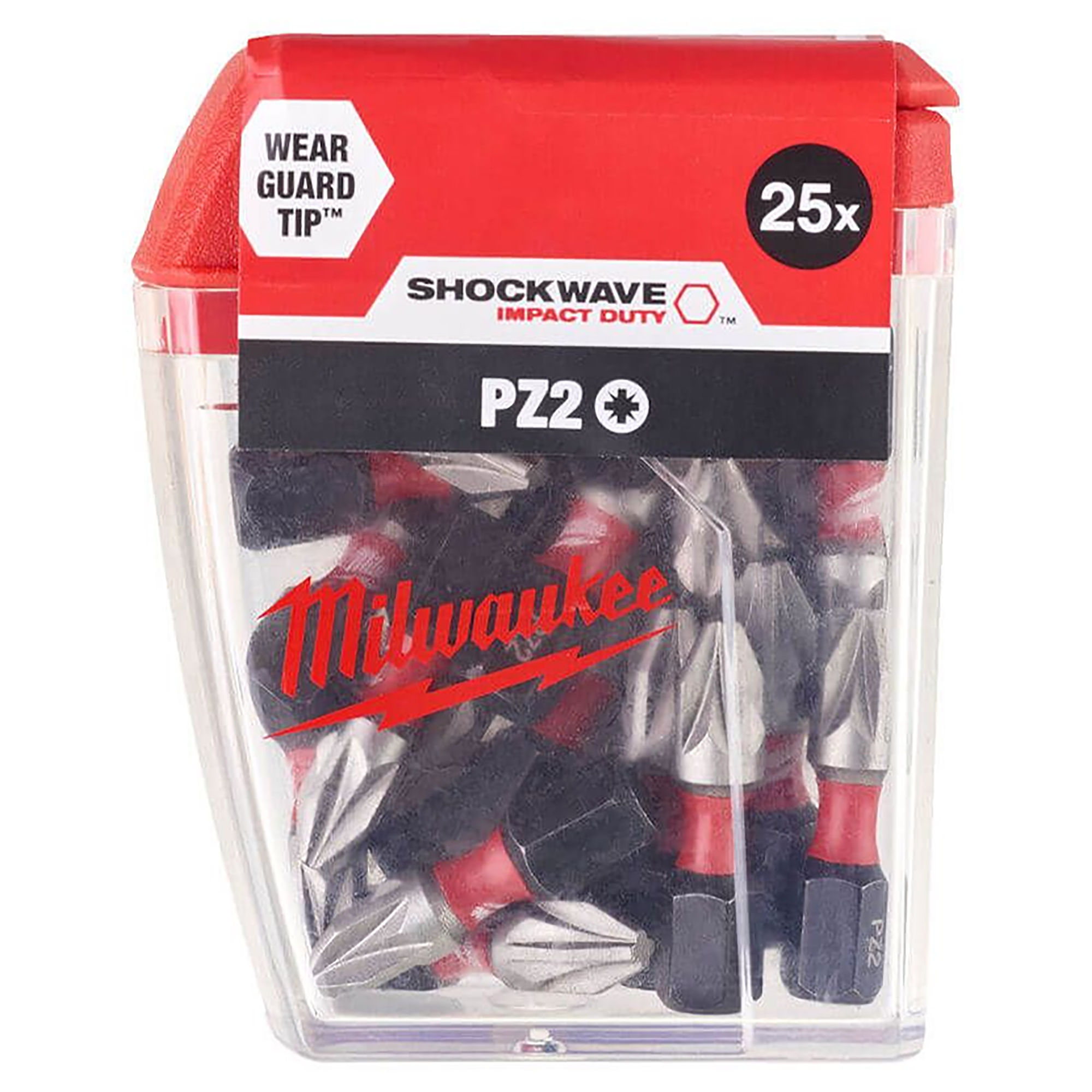Milwaukee Shockwave Impact Duty PZ2 Bit Set (25 Pieces) 25mm - 4932472041