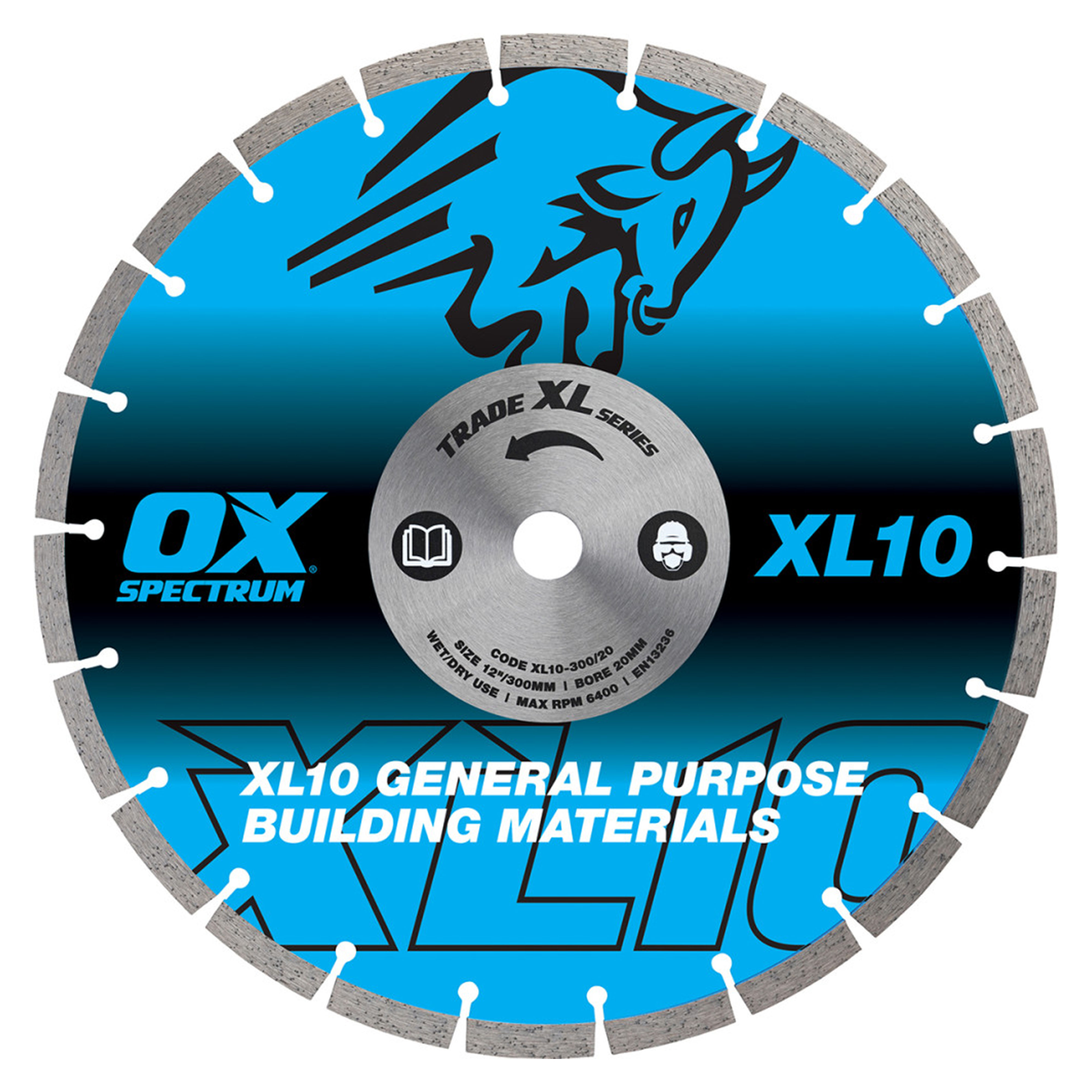 OX Trade XL-10 Segmented Diamond Blade 300mm x 20mm - XL10-300/20