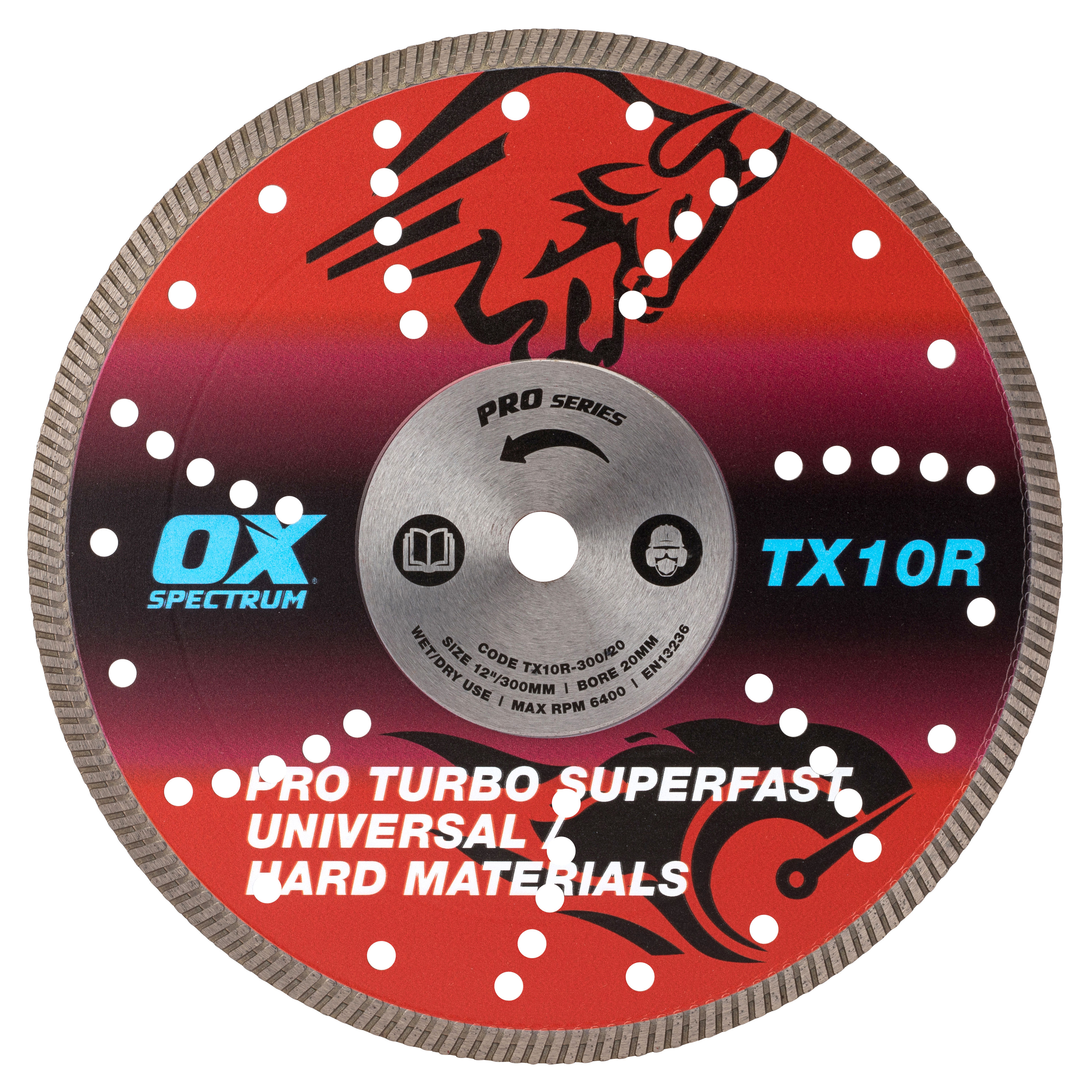 OX Spectrum Pro Superfast Multi-Steel Diamond Saw Blade 300mm x 20mm - TX10R-300/20