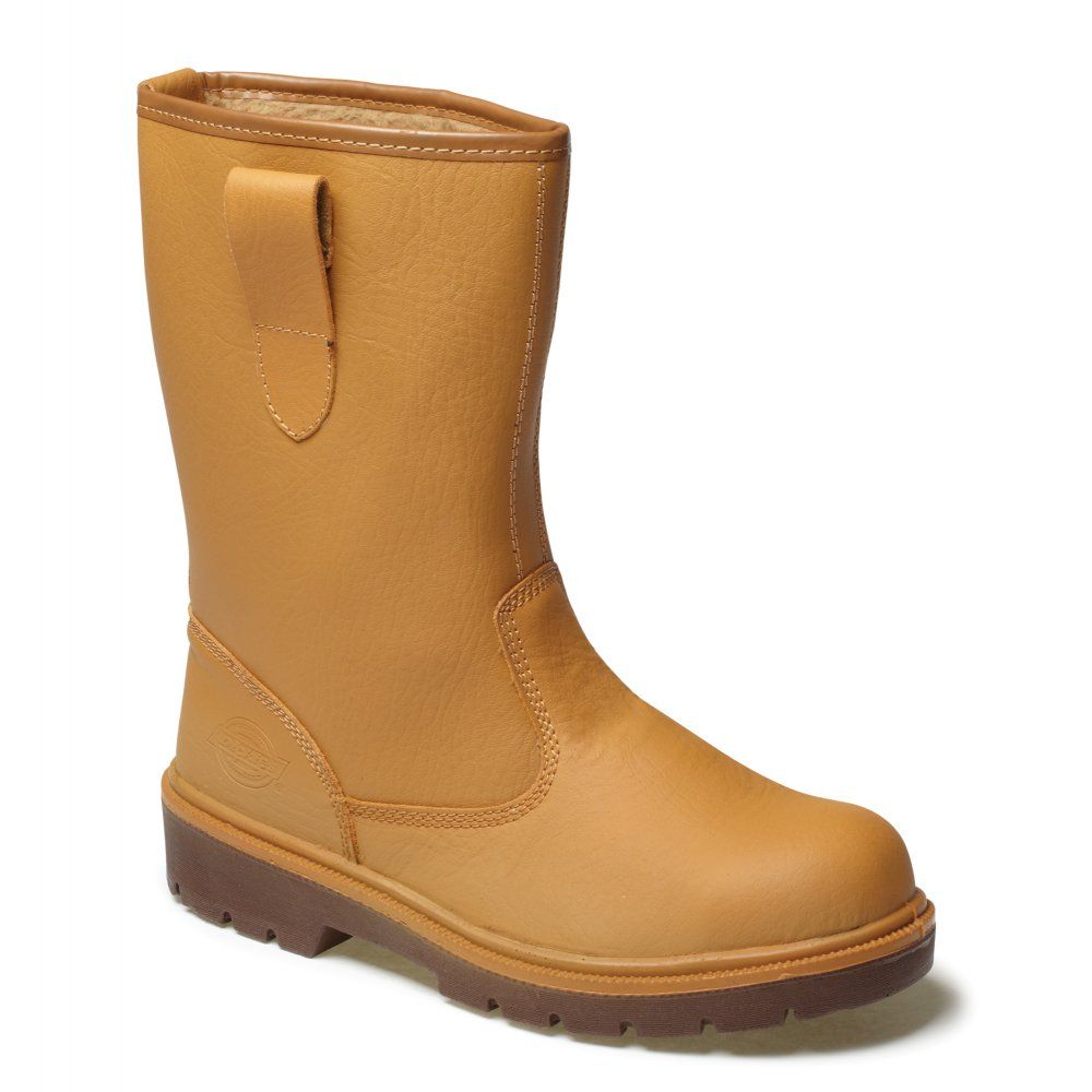 Dickies Super Safety Lined Rigger Boots Fa23350 Tan