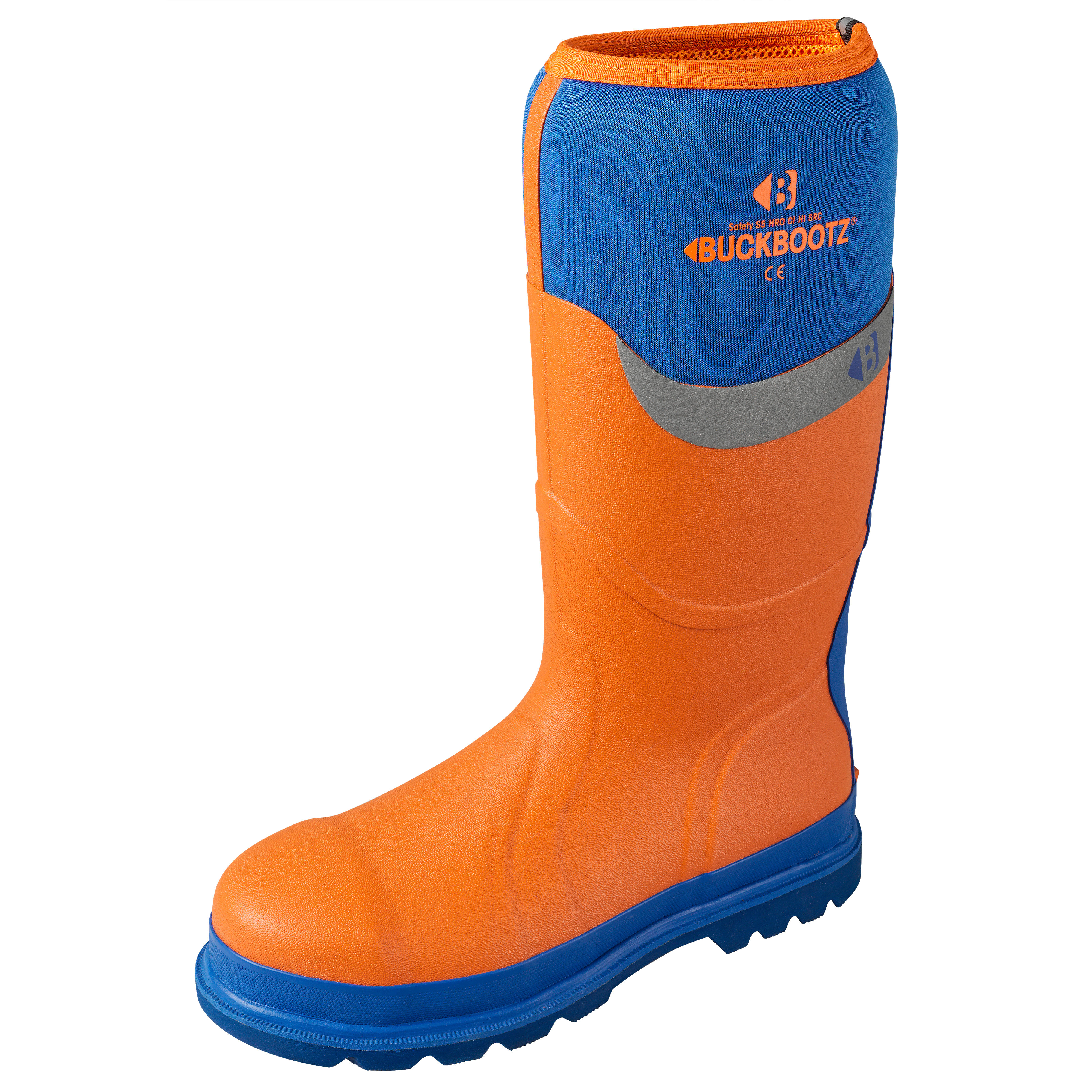 Buckler Buckbootz Insulated Wellington Safety Boots Orange/Blue - BBZ6000OR