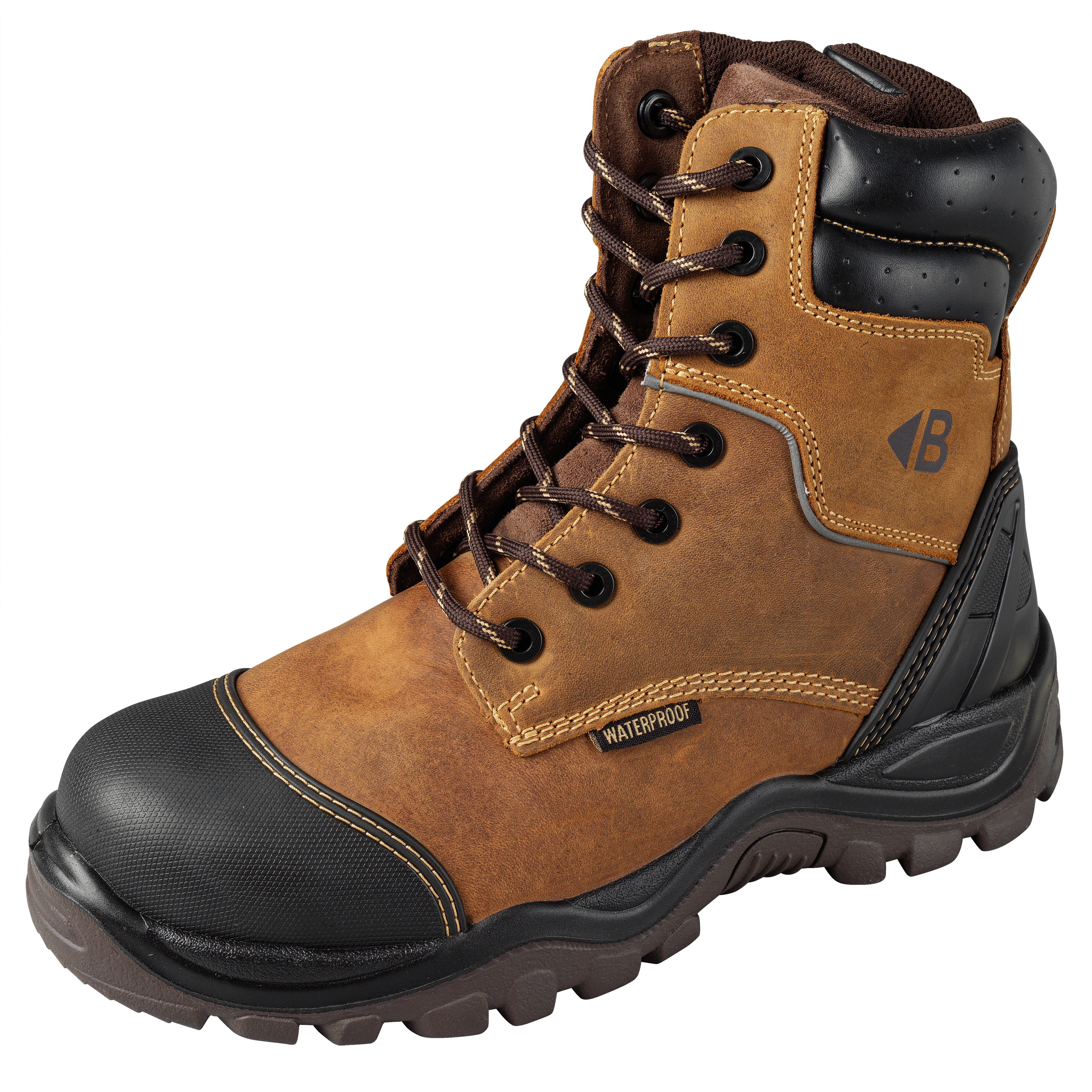 Buckler Buckshot Crazy Horse Leather Work Boots Dark Brown - BSH008WPNM