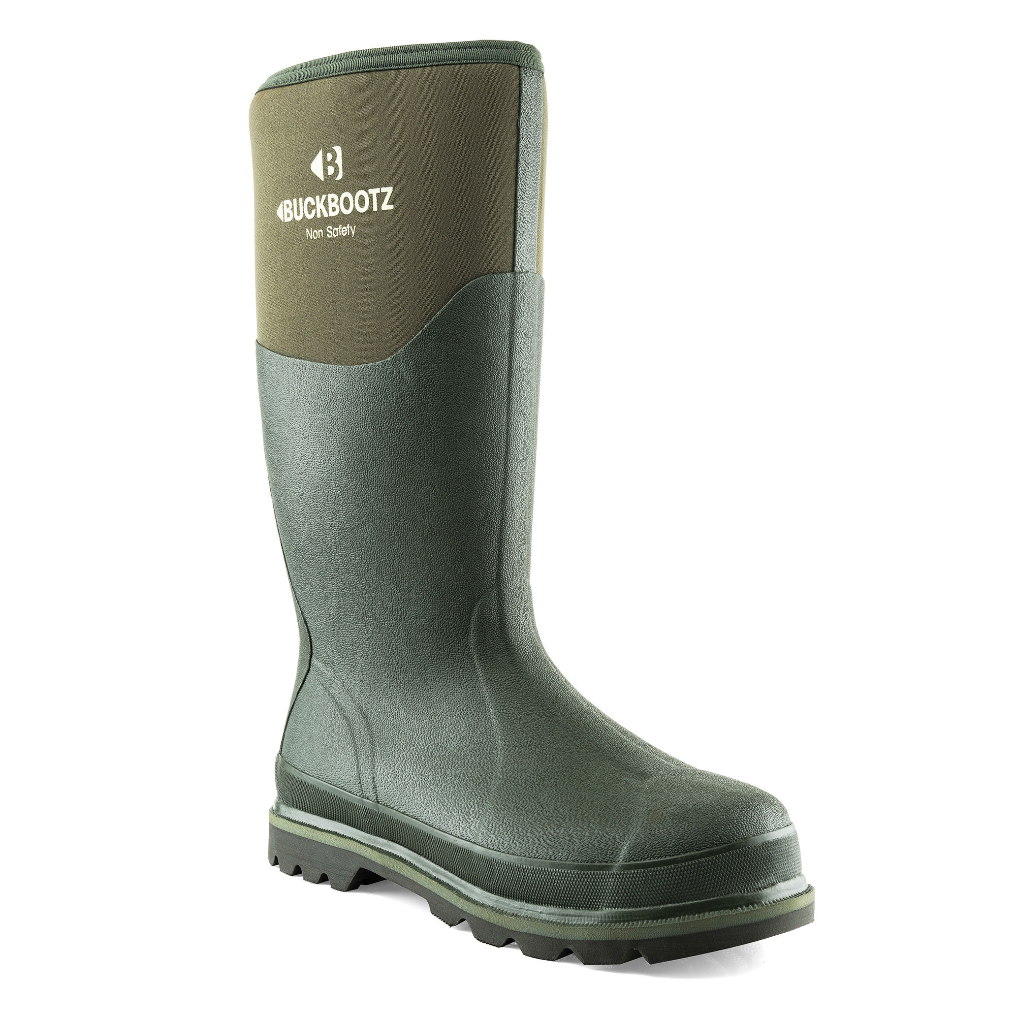 Buckler Buckbootz Non-Safety Neoprene/Rubber Wellington Boots Green - BBZ5020