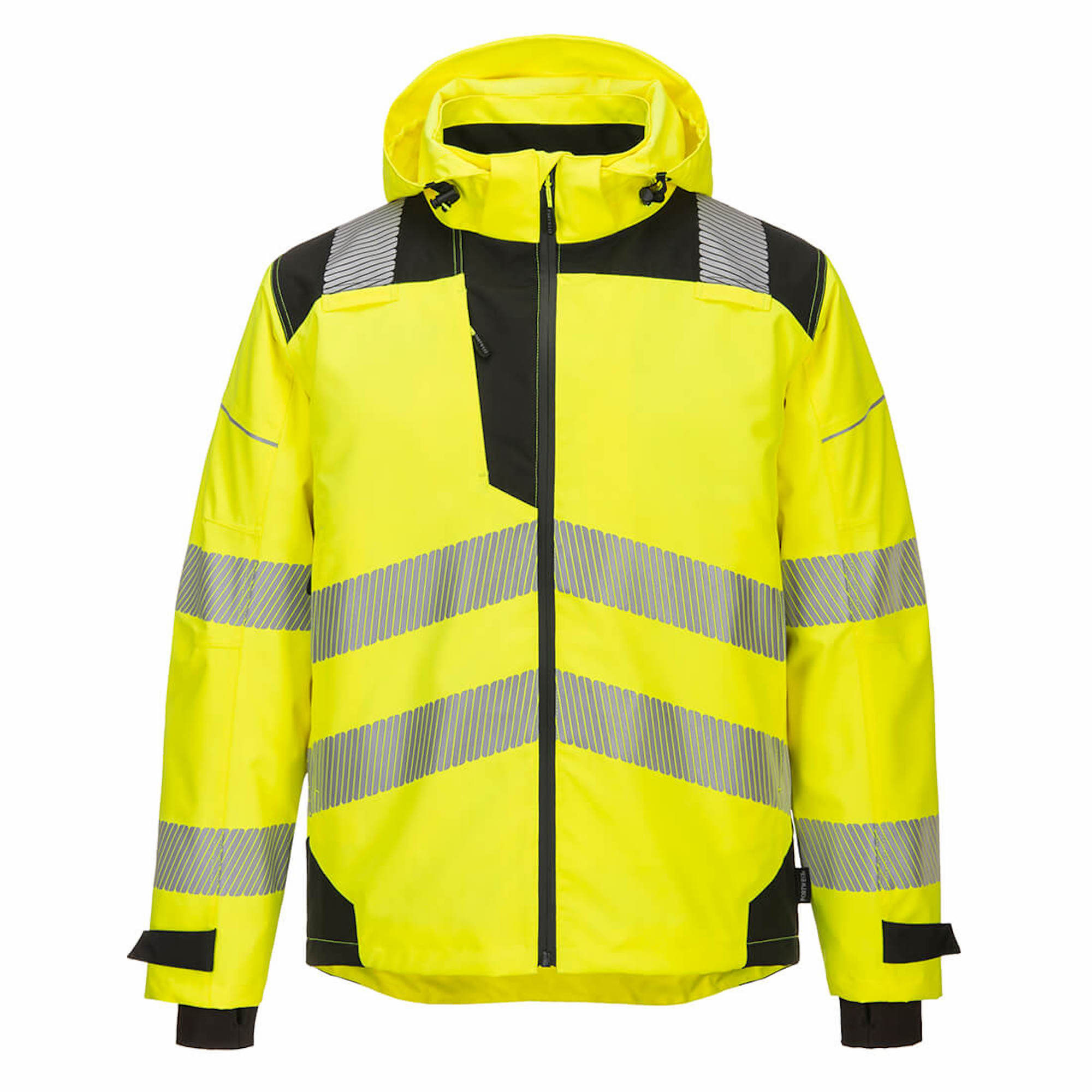 Portwest Hi-Vis Waterproof Jacket Yellow/Black