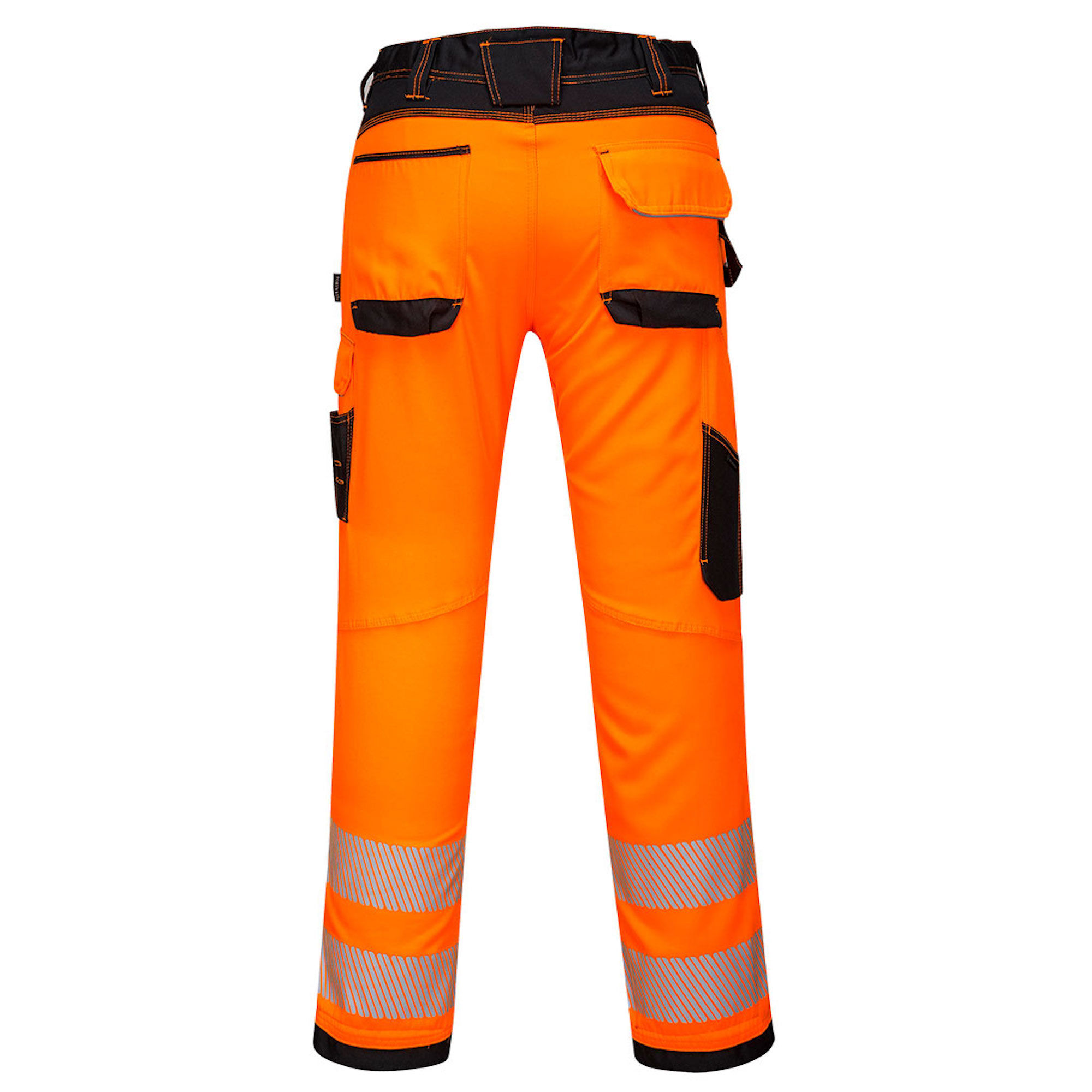 Portwest Hi-Vis Work Trousers - Orange / Black