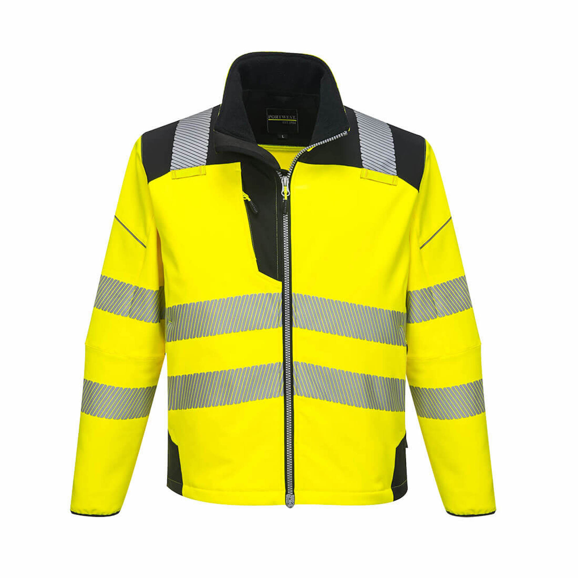 Portwest Hi-Vis Softshell Jacket Yellow/Black