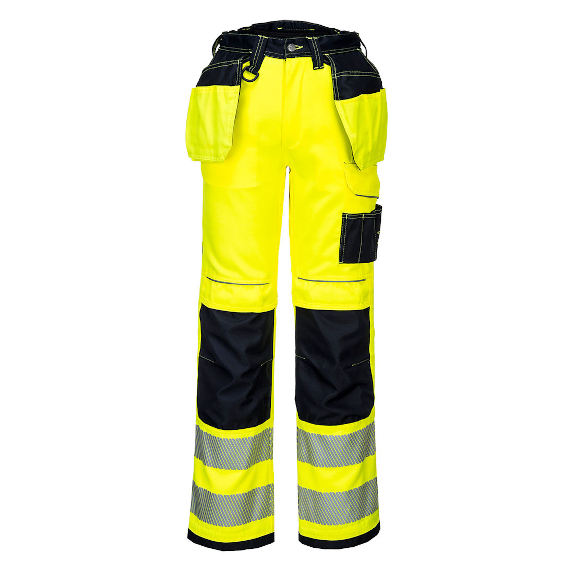 Portwest Hi-Vis Holster Work Trousers Yellow/Black