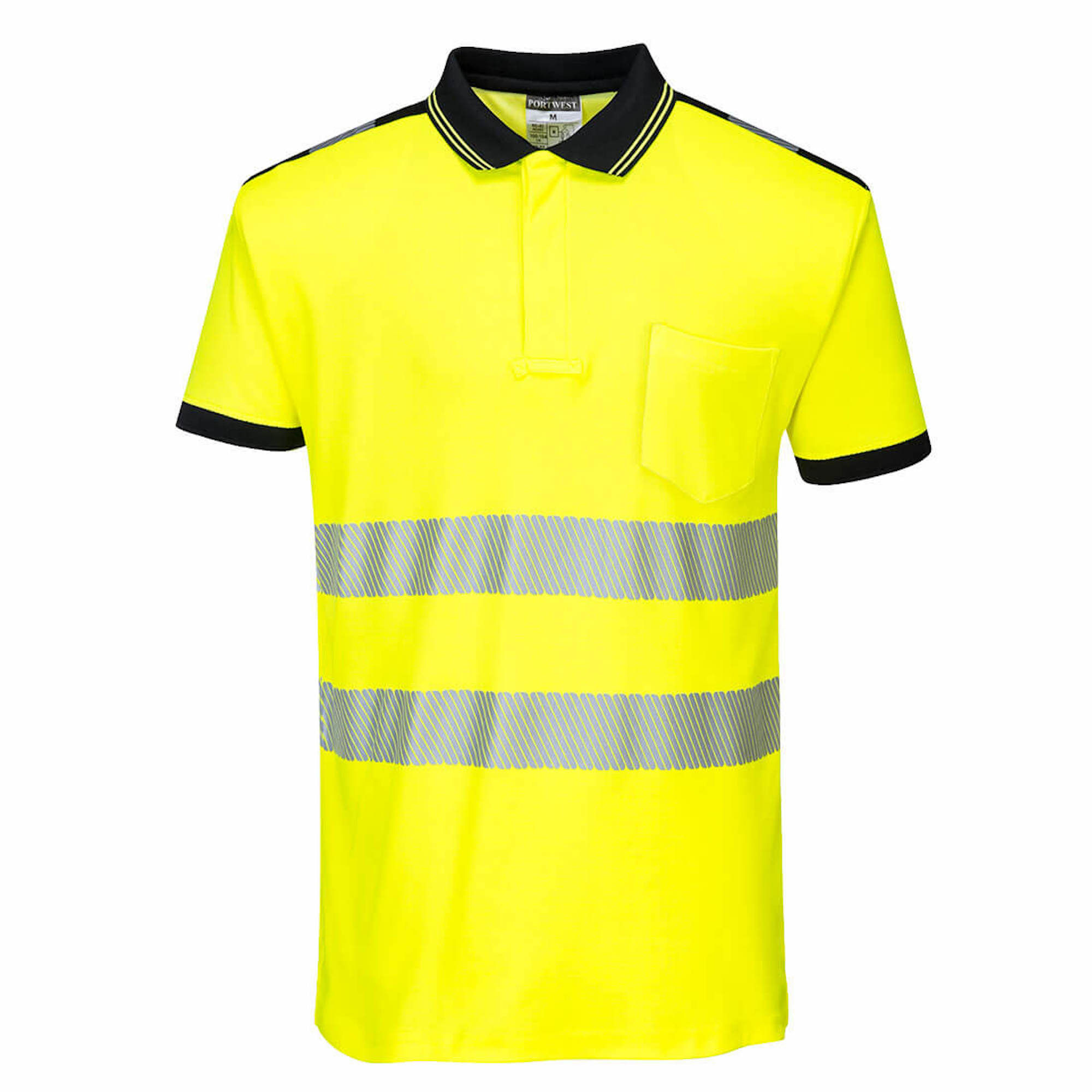 Portwest Hi-Vis Polo Shirt Yellow/Black
