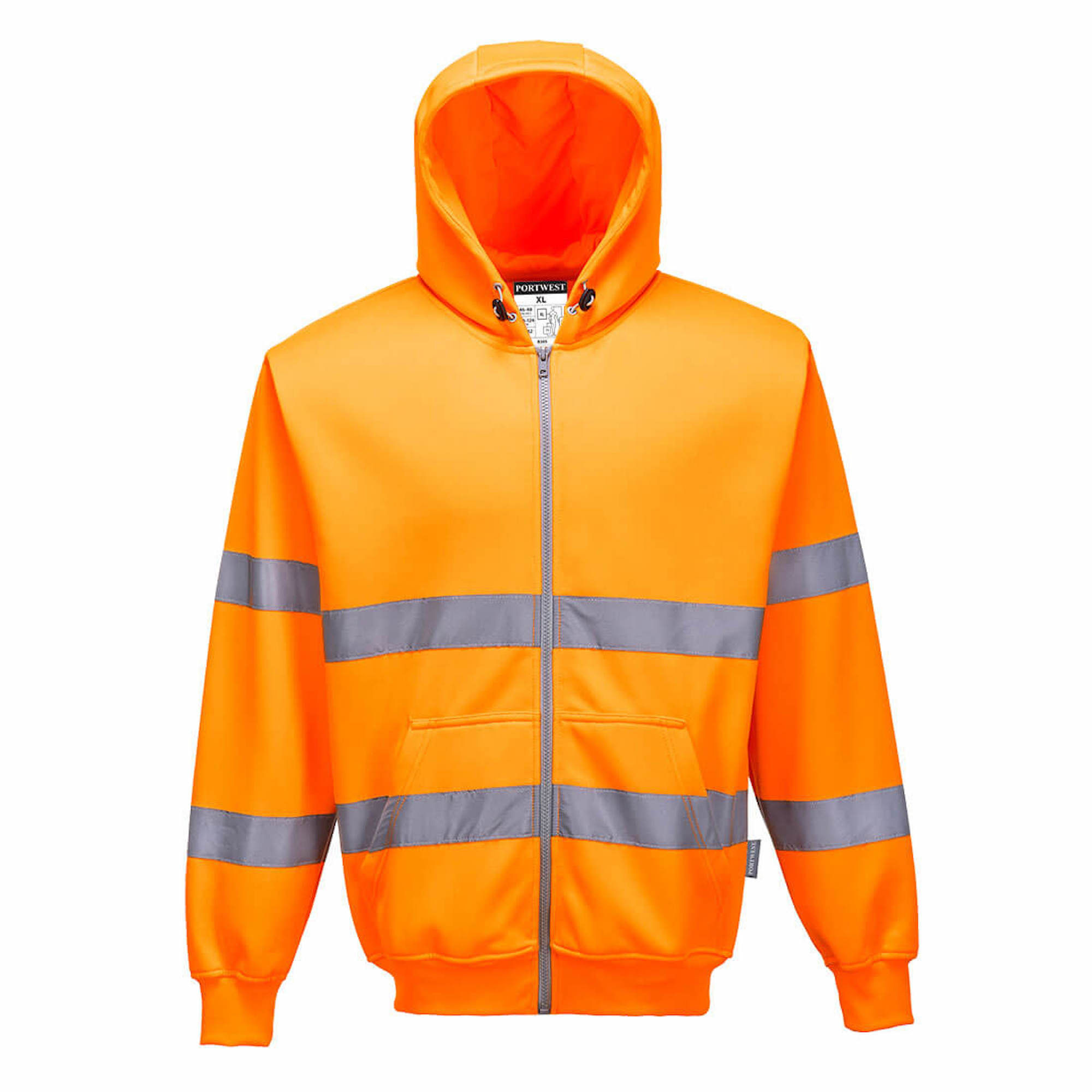 Portwest Hi-Vis Zip Up Hoodie Orange