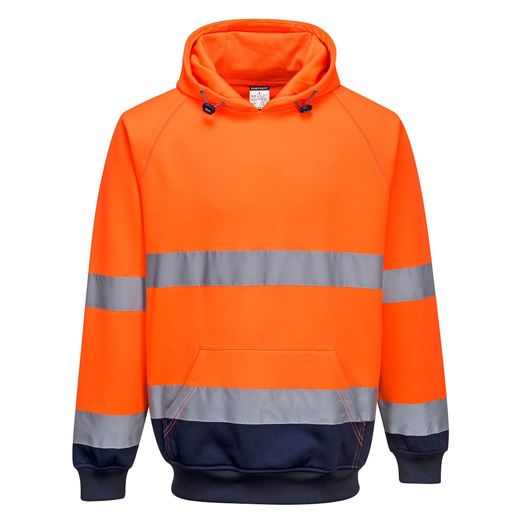 Portwest Hi-Vis Hoodie Orange/Navy