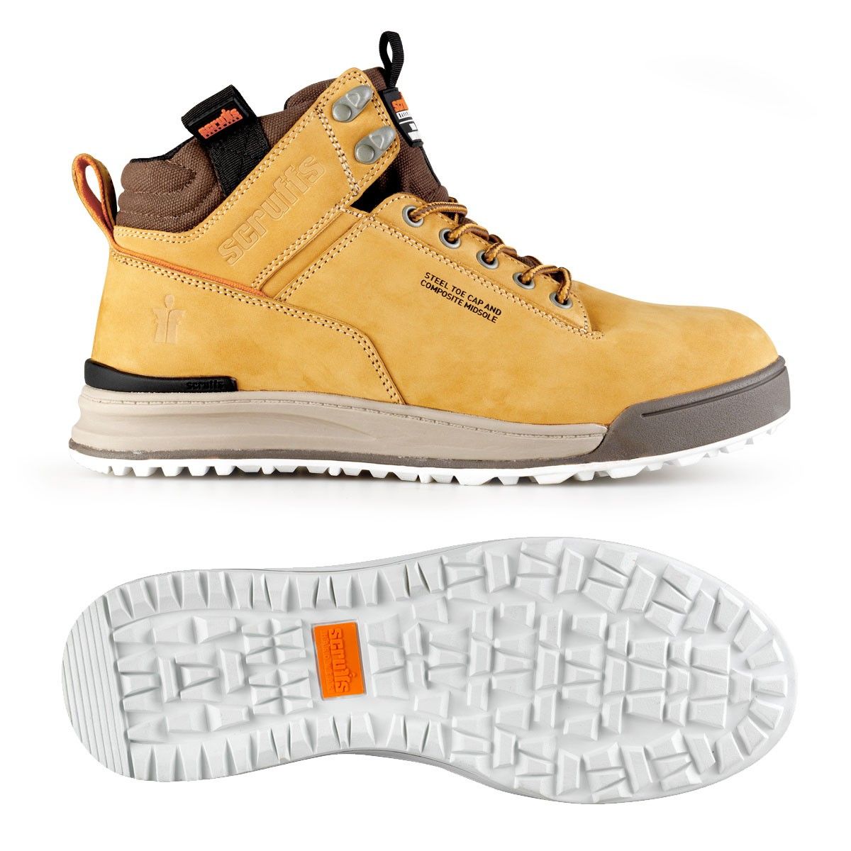 Scruffs Switchback Safety Hiker Boots Tan