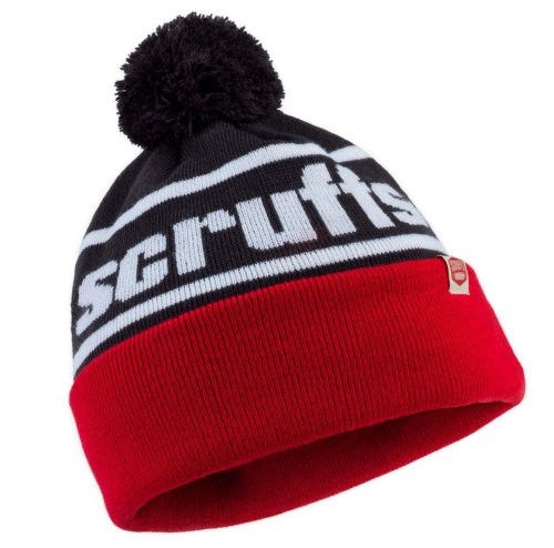 Scruffs Bobble Hat Black and Red - T54306
