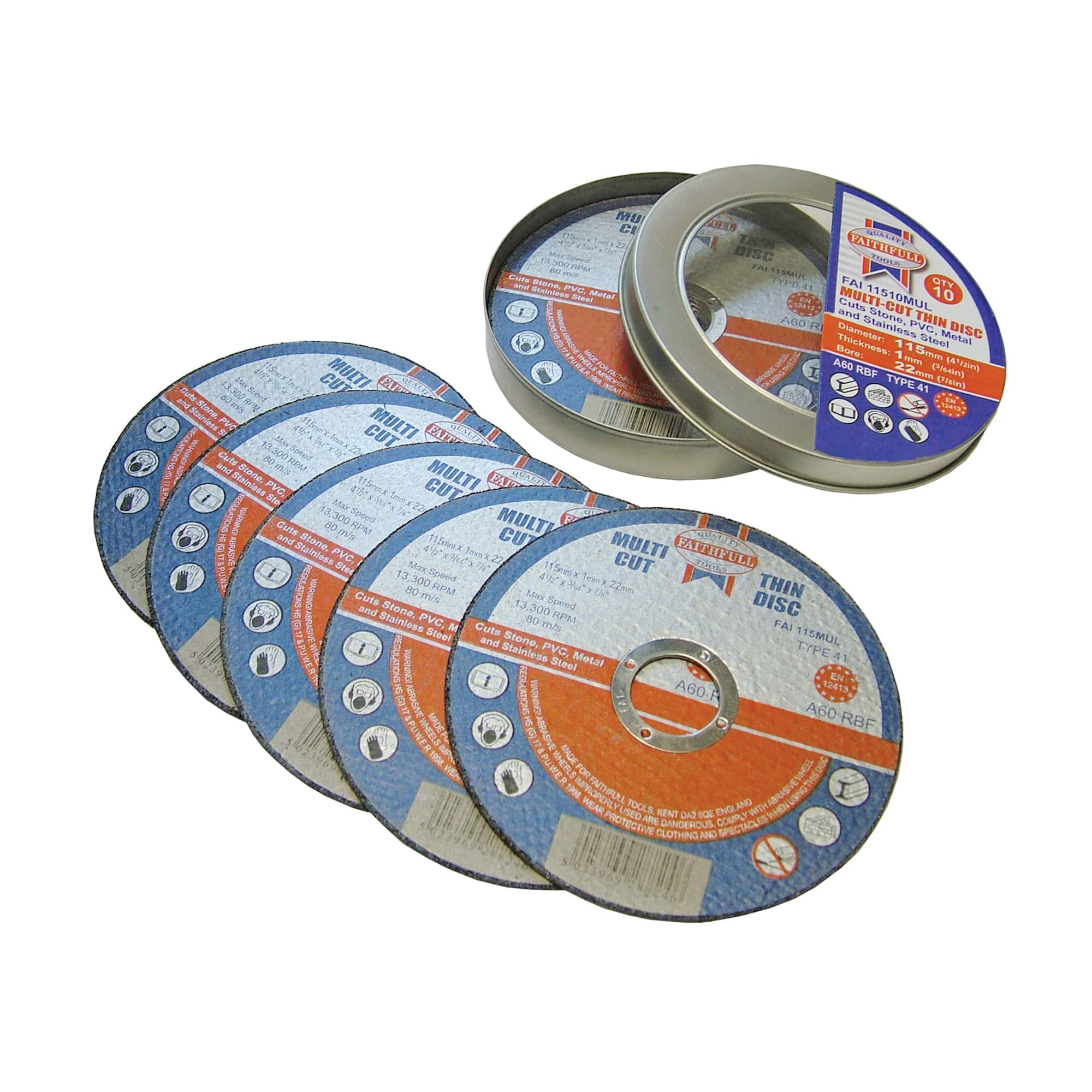 Faithfull Multi Cutting Discs (10 Pack)