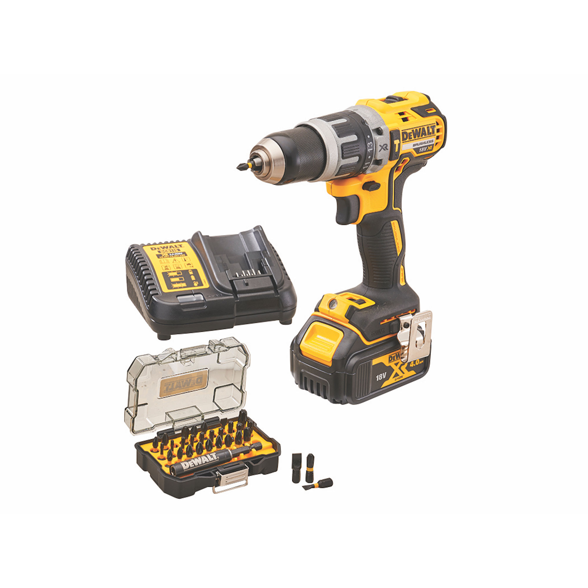 DeWalt Brushless G2 Combi Drill and Accessories Set 18V - DCD796 XR