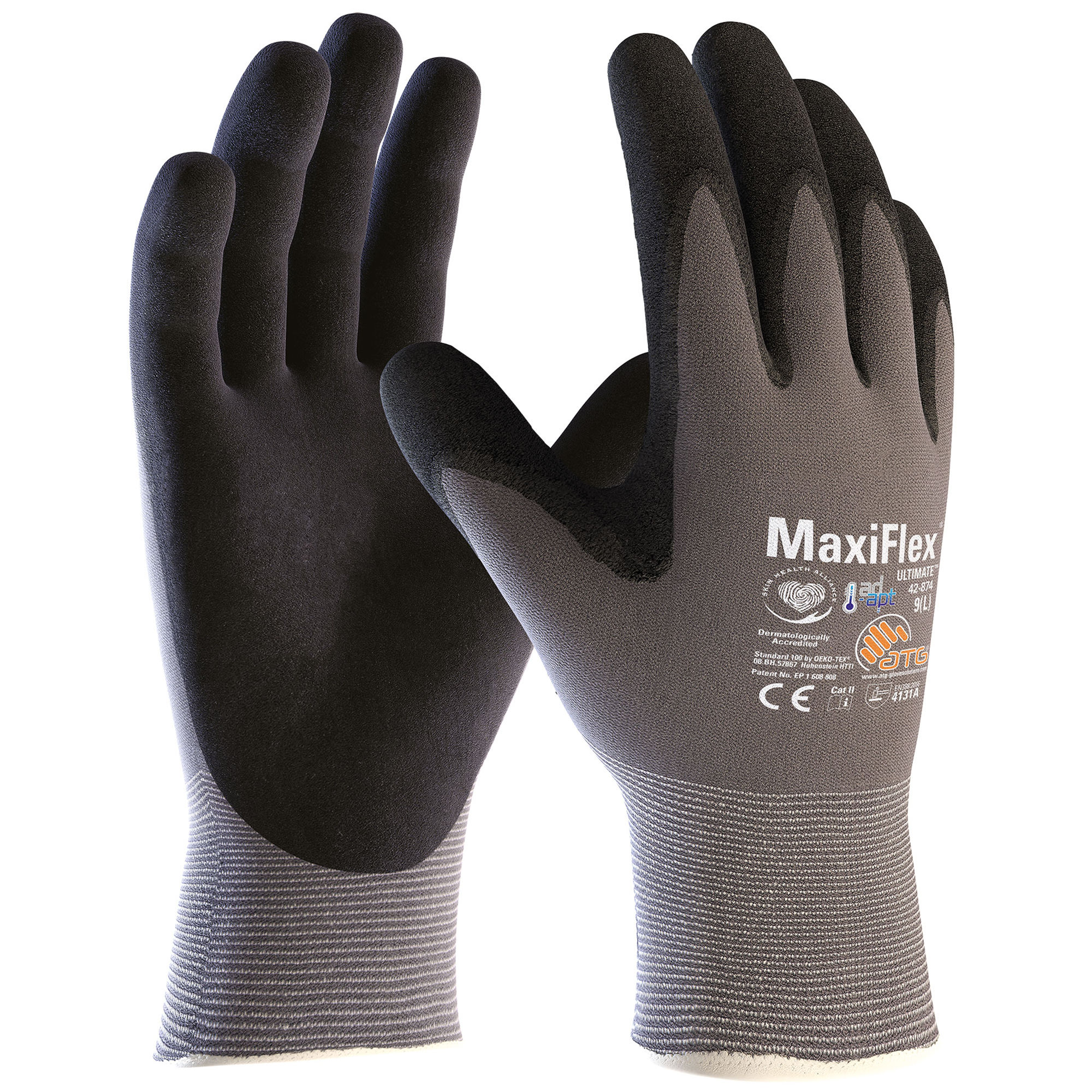 ATG MaxiFlex Ultimate AD-APT Cooling Palm Coated Work Gloves (6 Pack)