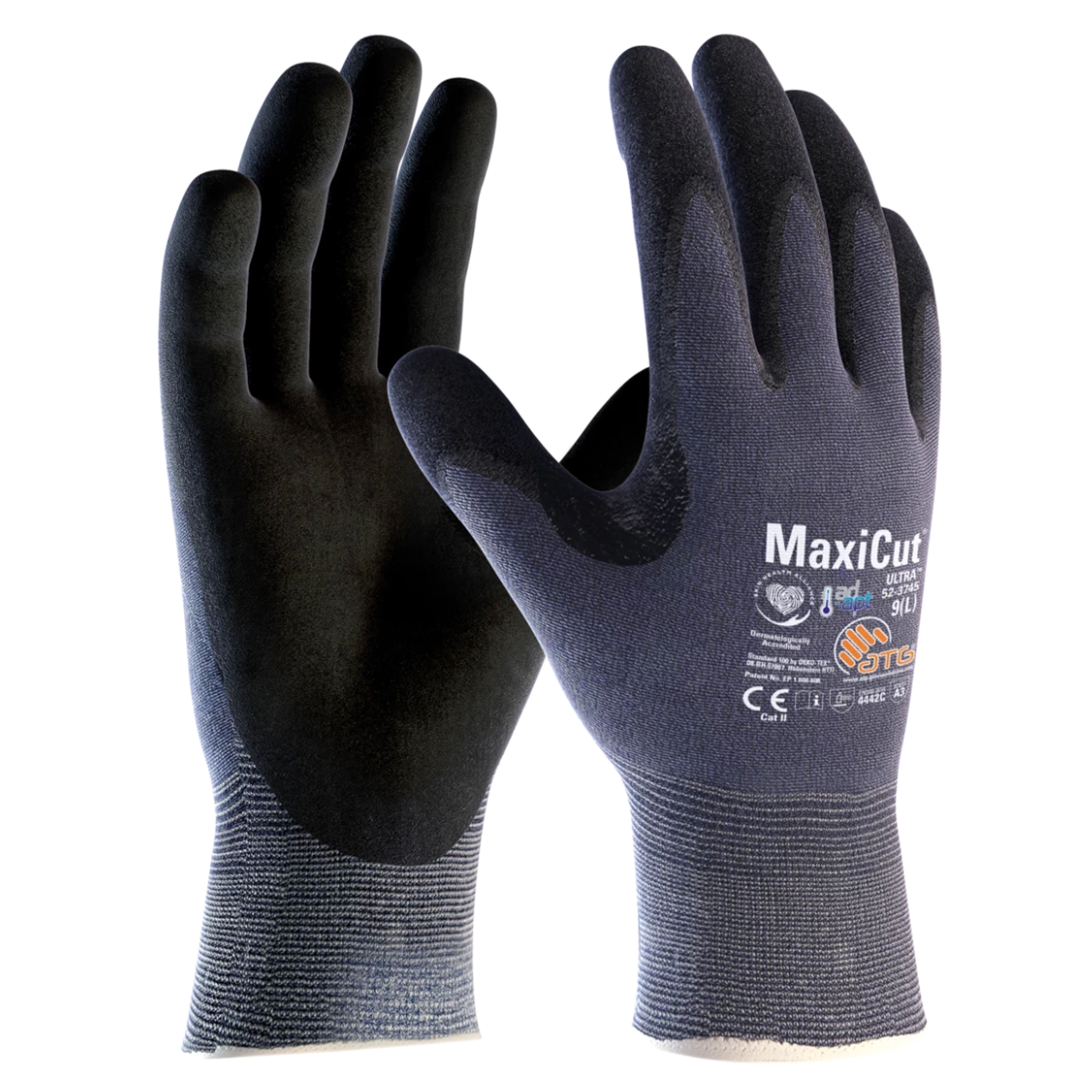ATG MaxiCut Ultra AD-APT Palm Coated Knitted Wrist Work Gloves
