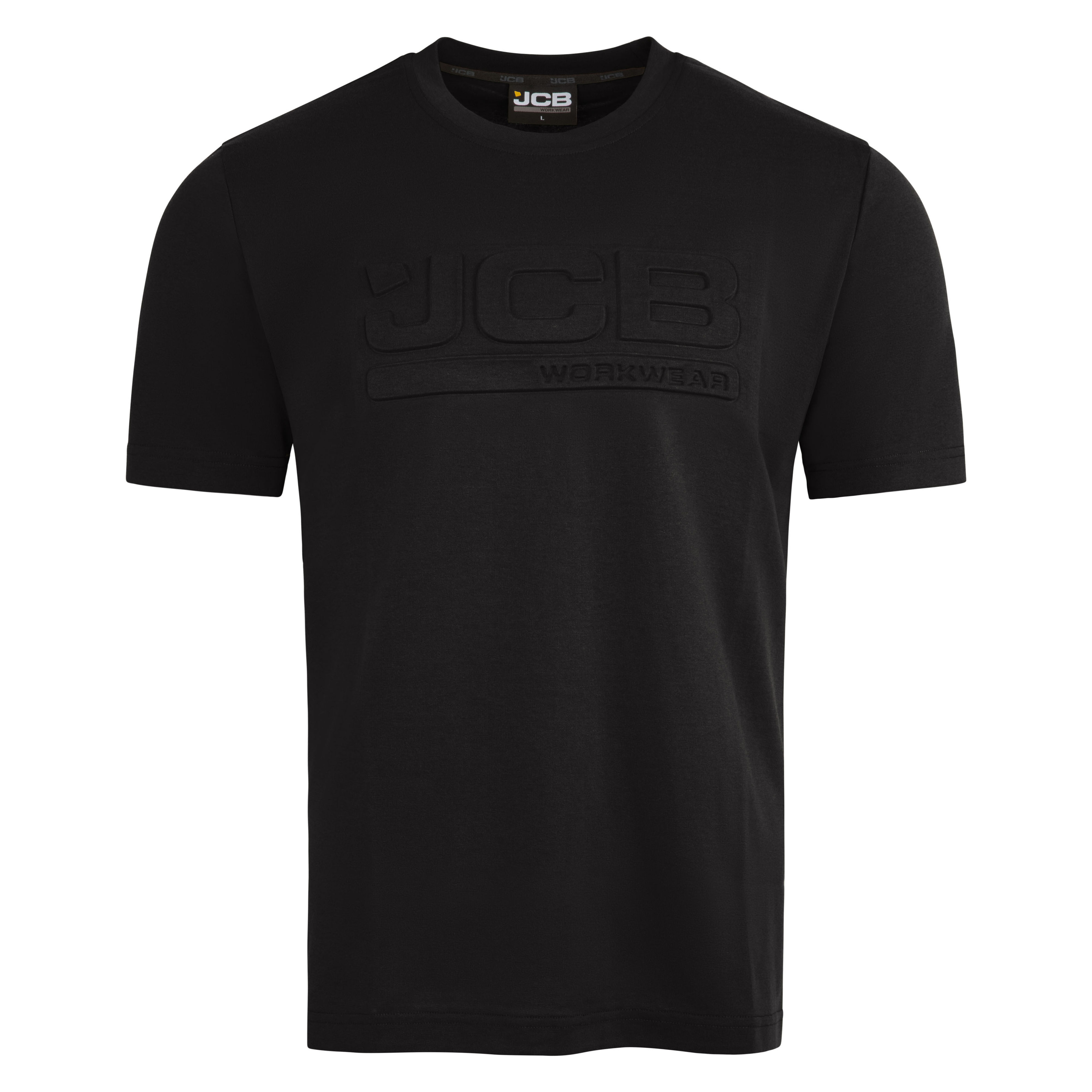 JCB Unisex 3D Embossed Logo T-Shirt Black