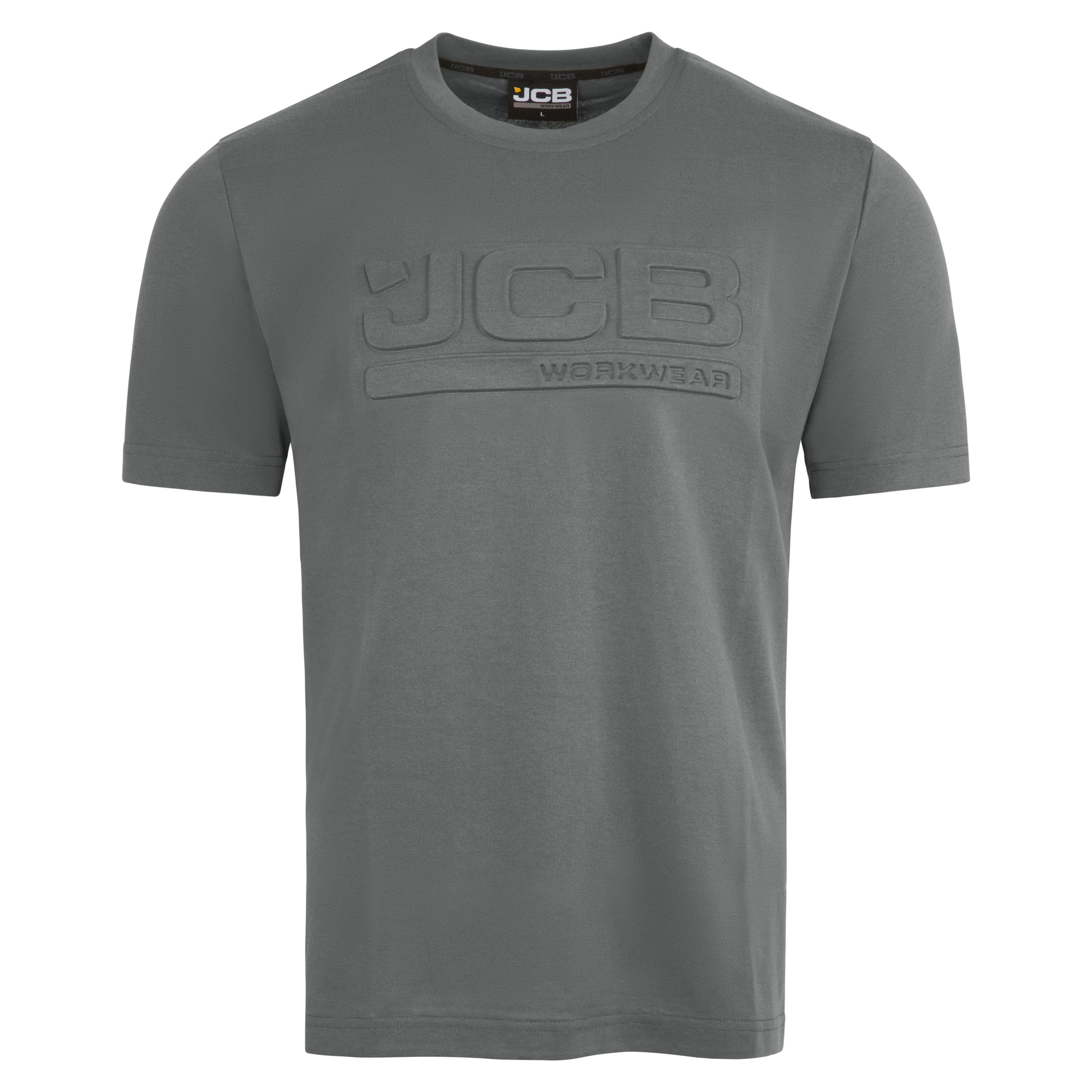 JCB Unisex 3D Embossed Logo T-Shirt Grey