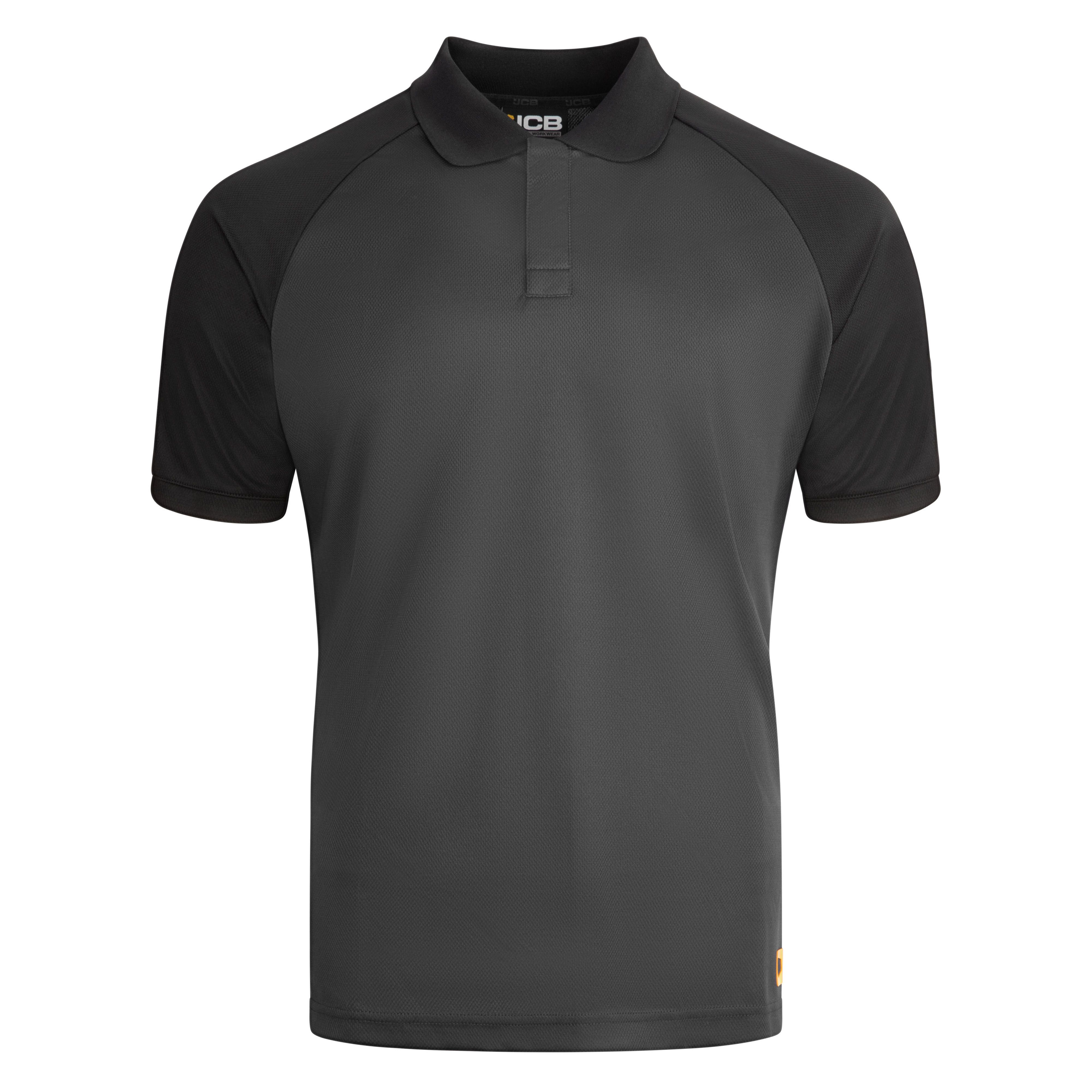 JCB Unisex Classic Collar Polo Shirt Grey/Black