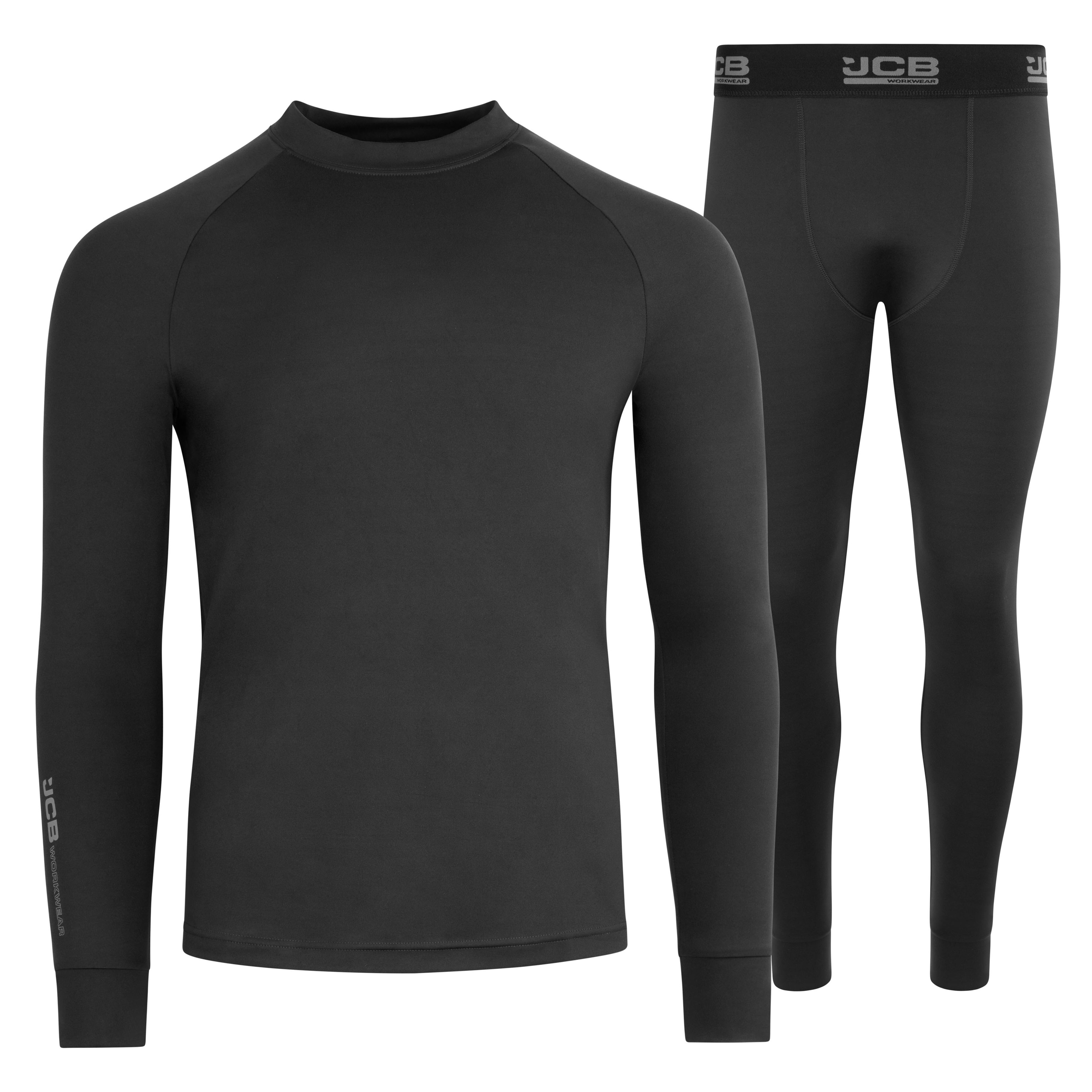 JCB Unisex Base Layer Thermal Set Black