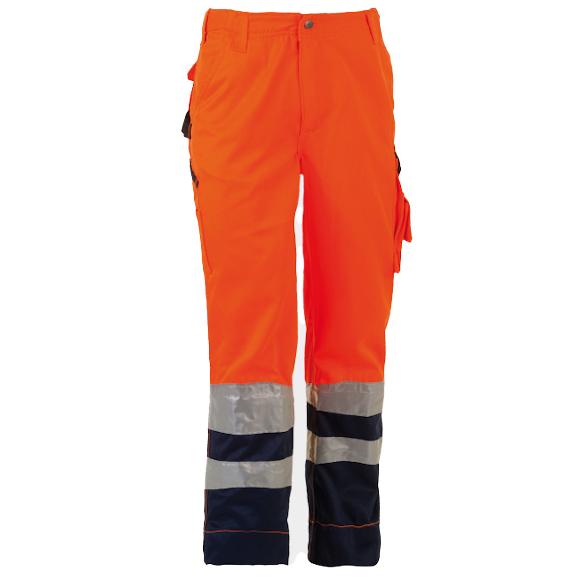 Herock Olympus Hi-Vis Work Trousers Orange/Navy