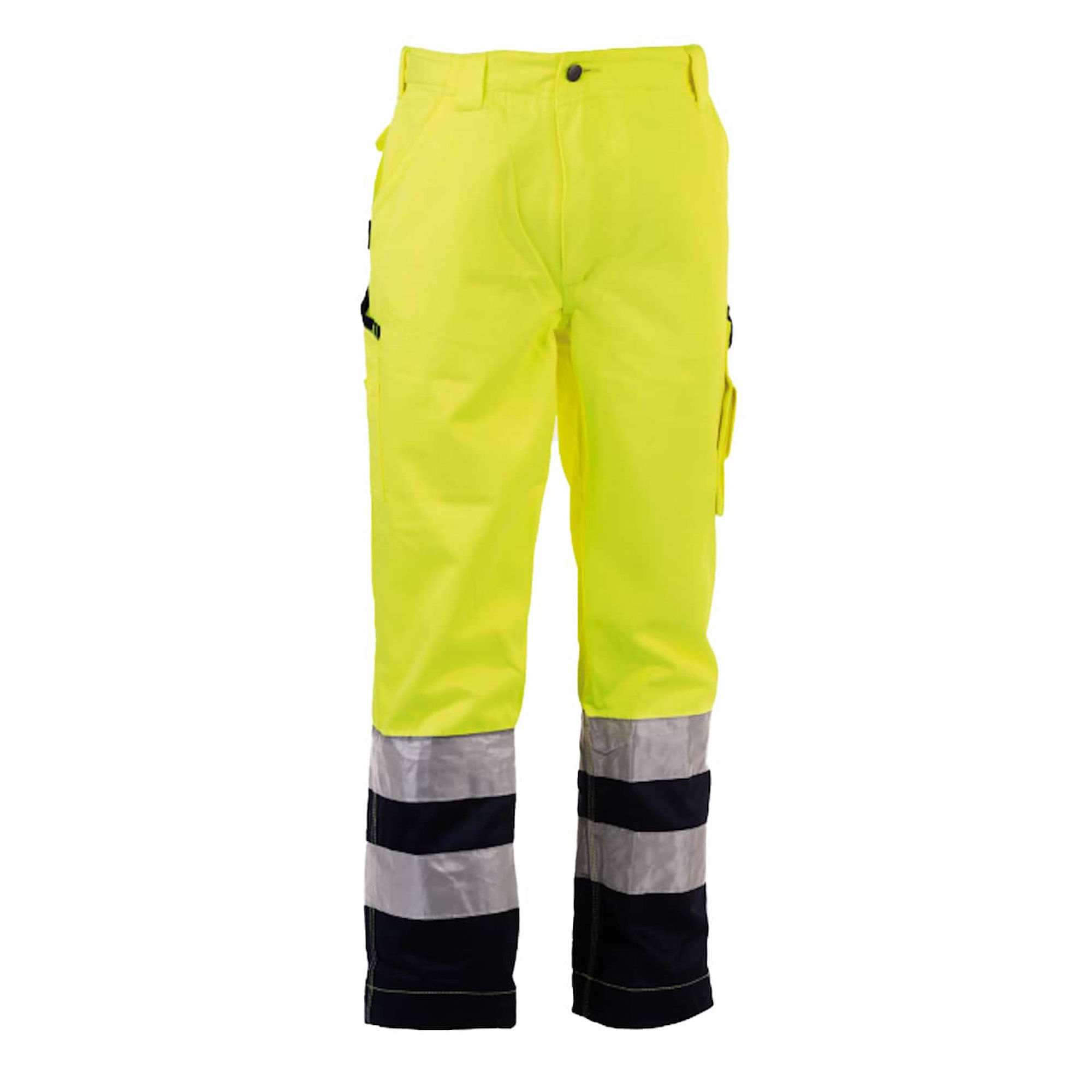 Herock Olympus Hi-Vis Work Trousers Yellow/Navy